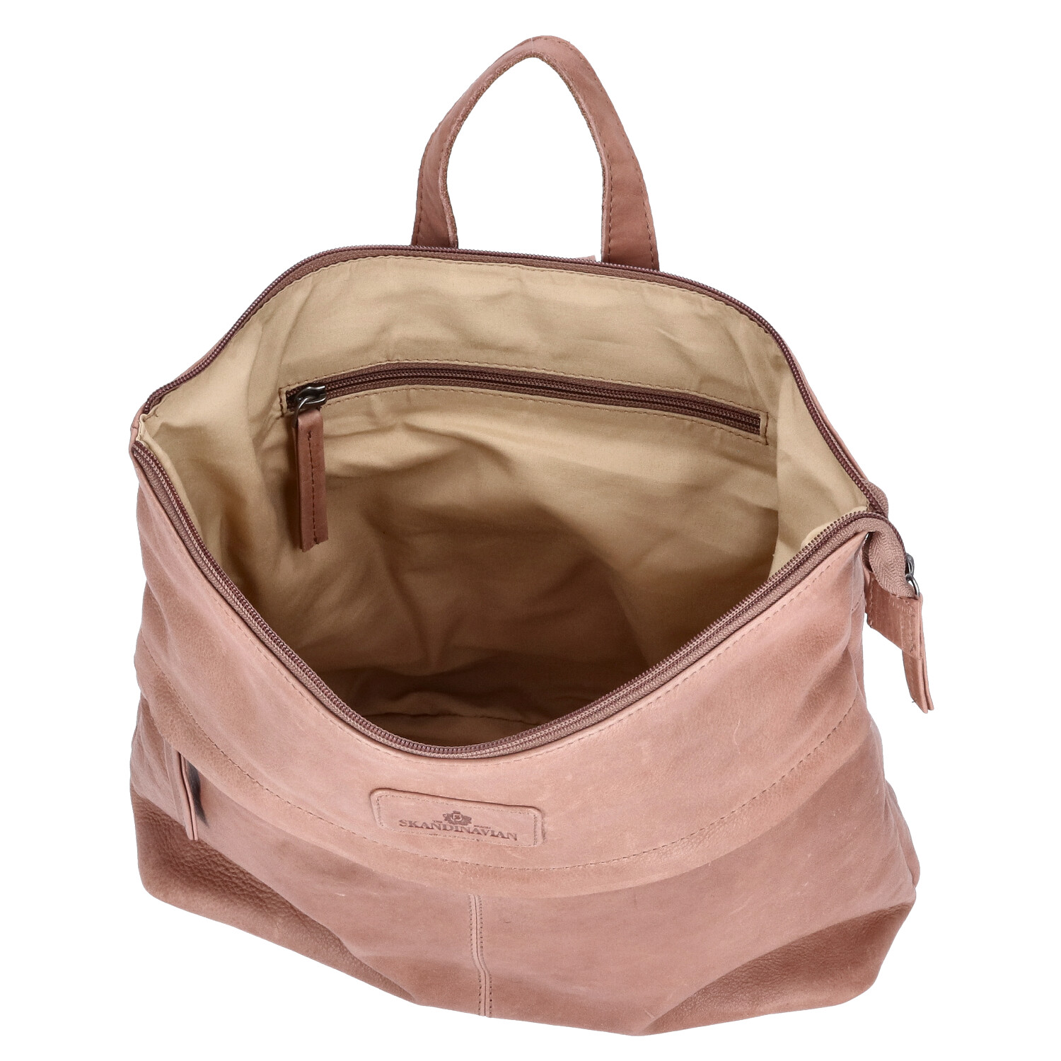 The Skandinavian Brand Damen Leder Rucksack - beige Abbildung 5
