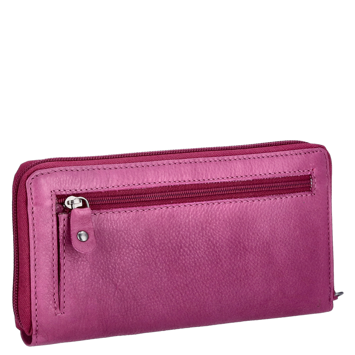 The Skandinavian Brand Damen Lederbörse Quer  fuchsia Abbildung 2