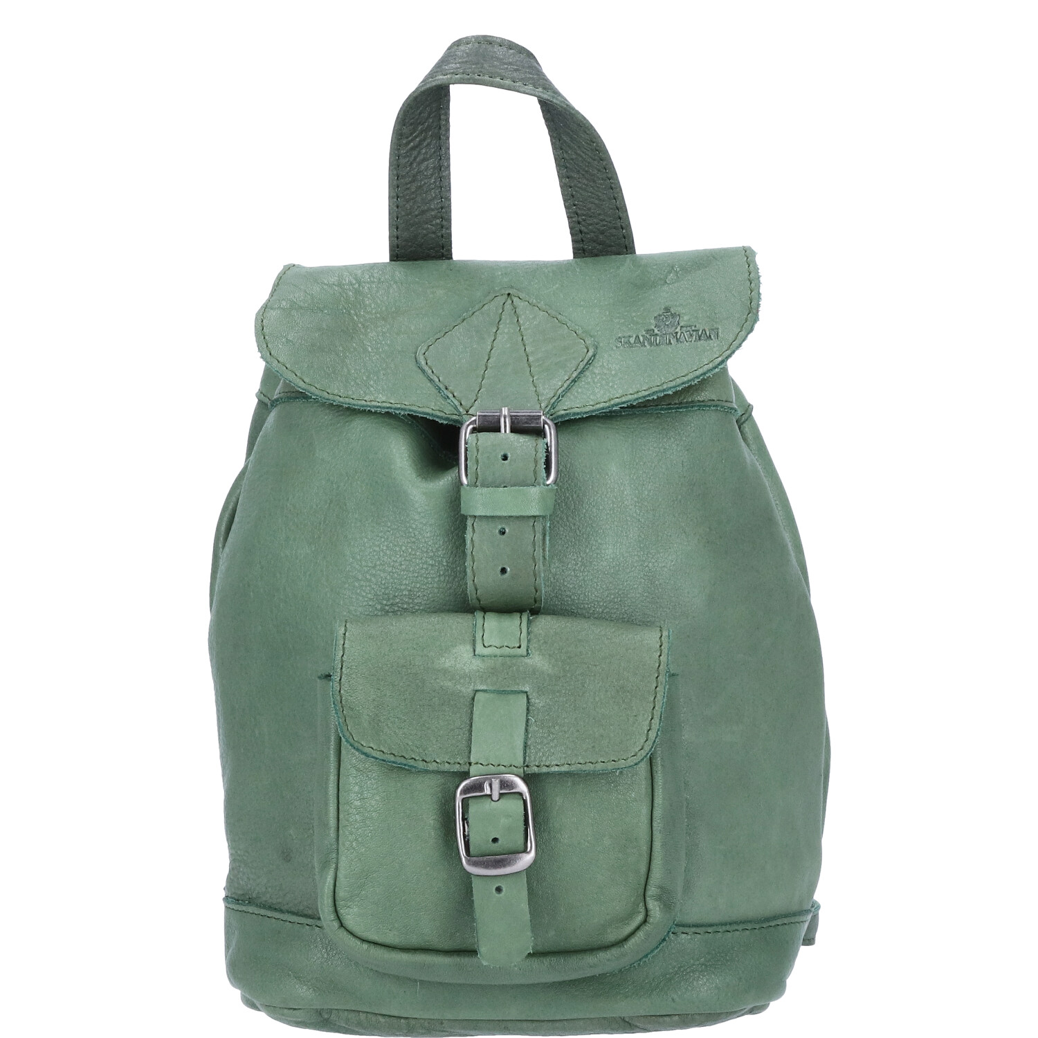 The Skandinavian Brand Damen Lederrucksack mini Style  grün