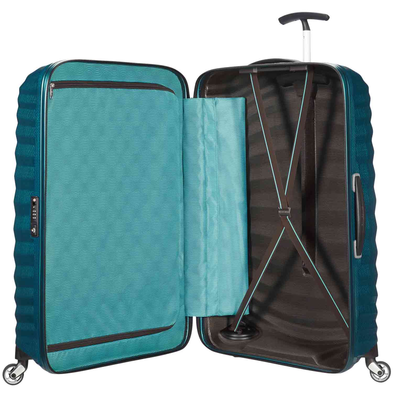 Samsonite Spinner 4 Rollen Koffer 69/25 cm Lite-Shock Petrol Blue Abbildung 6