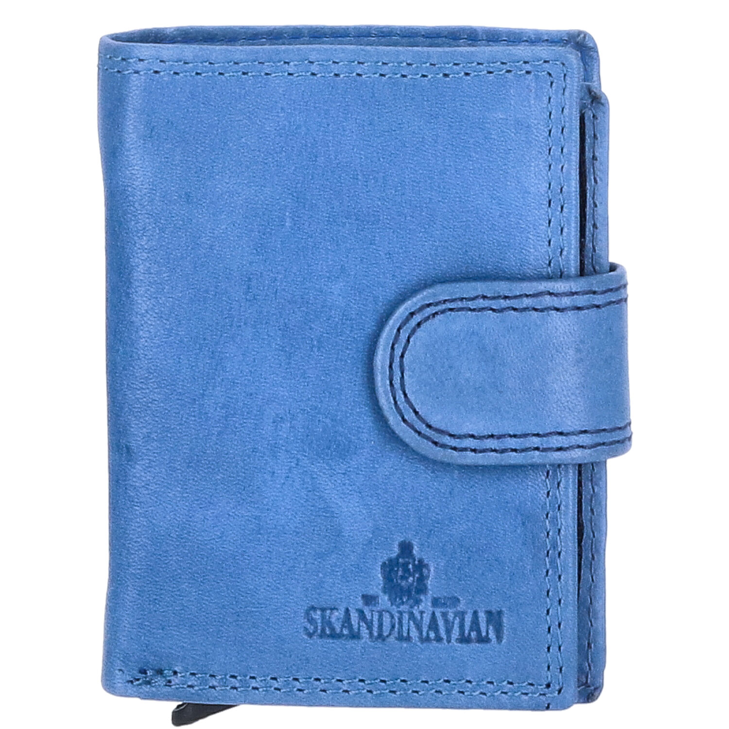 The Skandinavian Brand Kreditkarten Etui Leder  blau