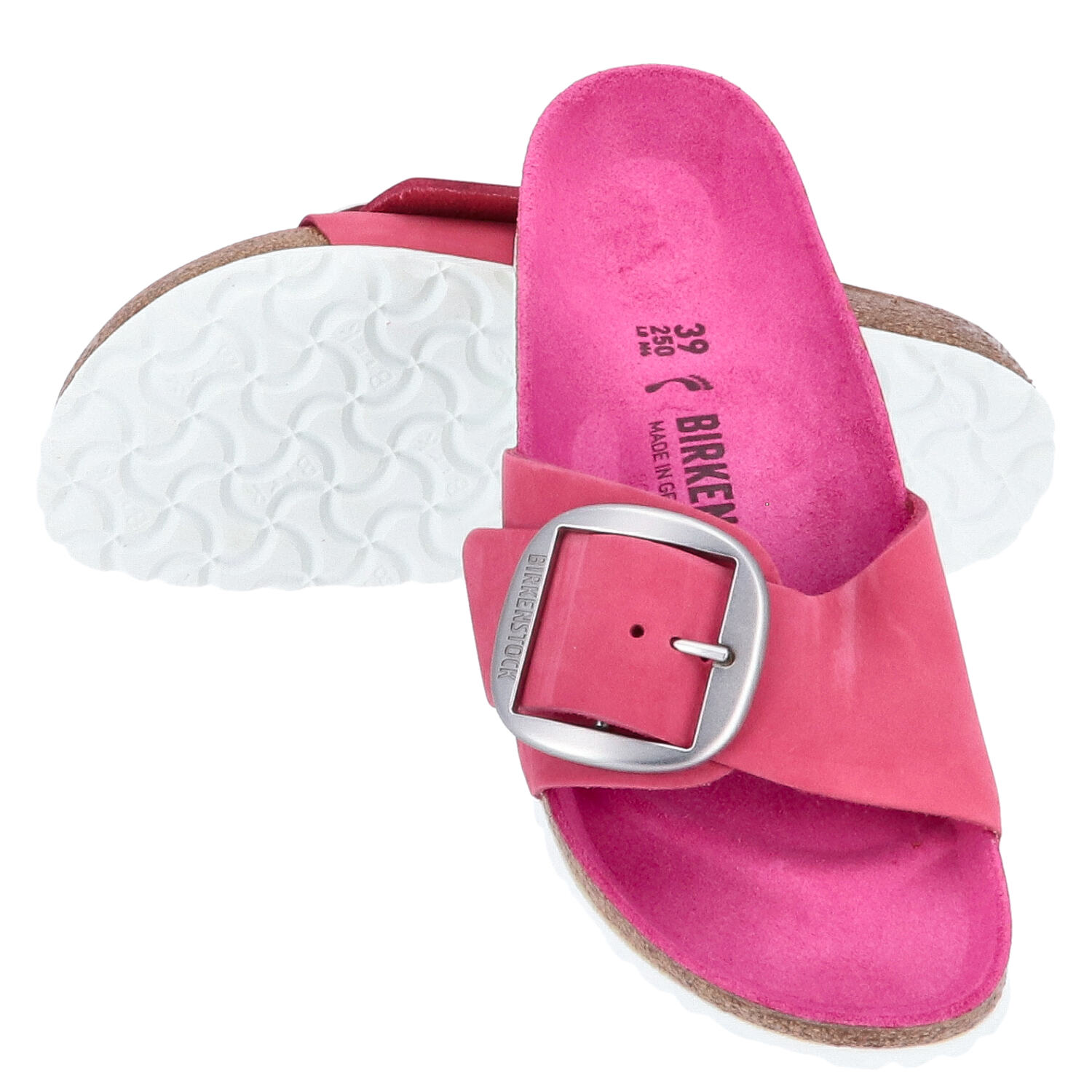 Birkenstock Sandalen Größe 39 Madrid Big Buckle Fuchsia tulip  