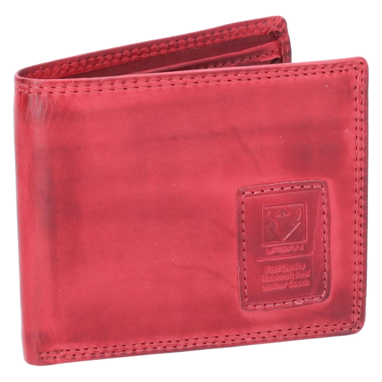 Urban Bull Wallet square washed Leder  rot