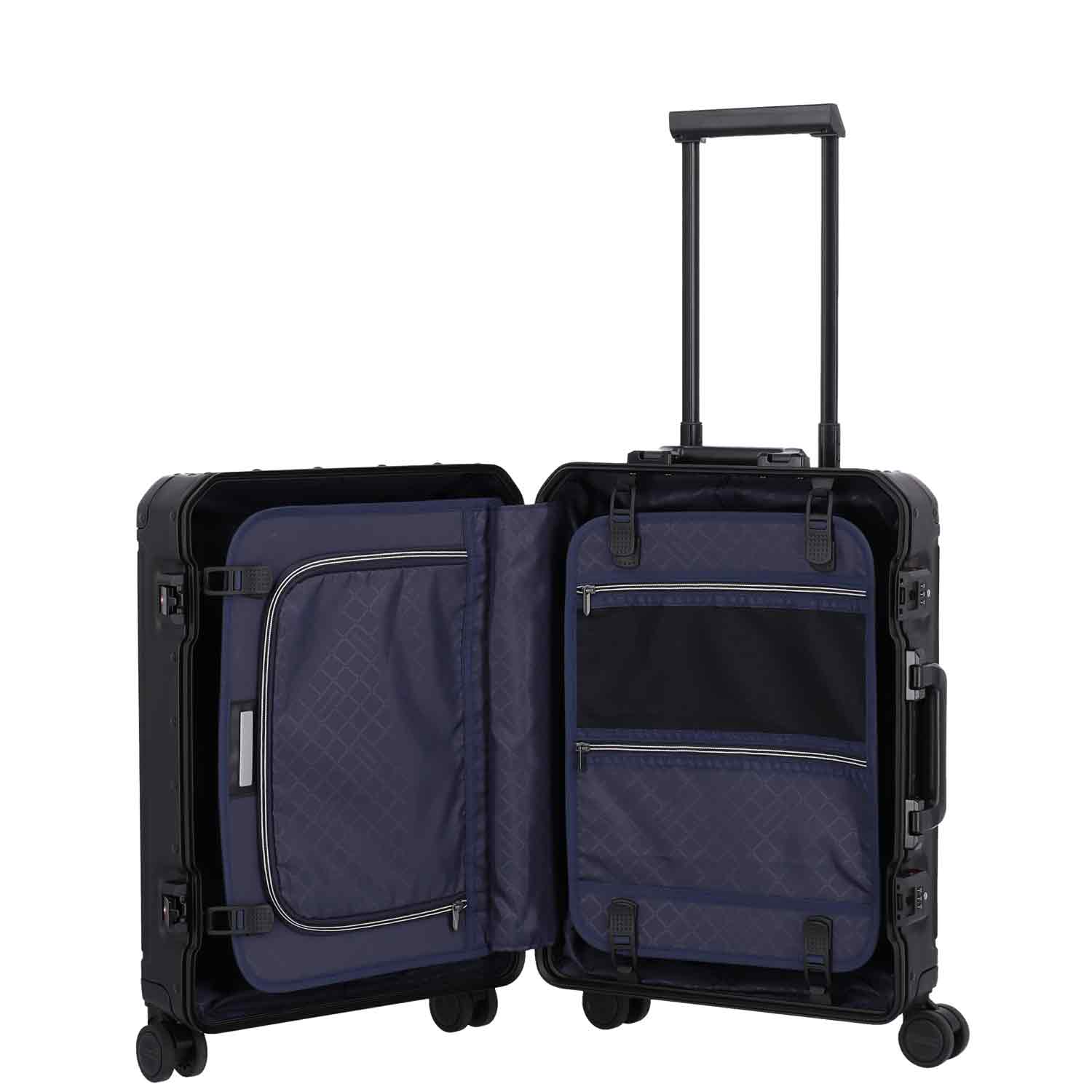 Travelite Aluminium Trolley 4 Rollen S NEXT schwarz