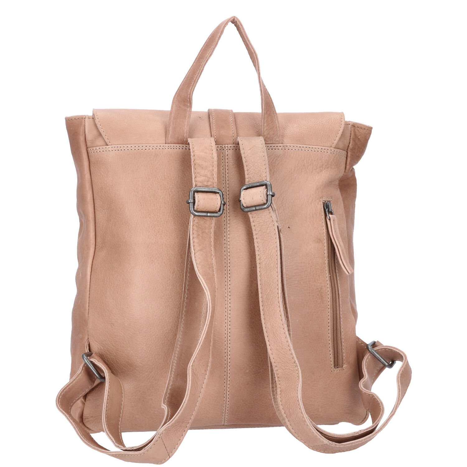 The Skandinavian Brand Damen Leder Rucksack - Taupe Abbildung 4