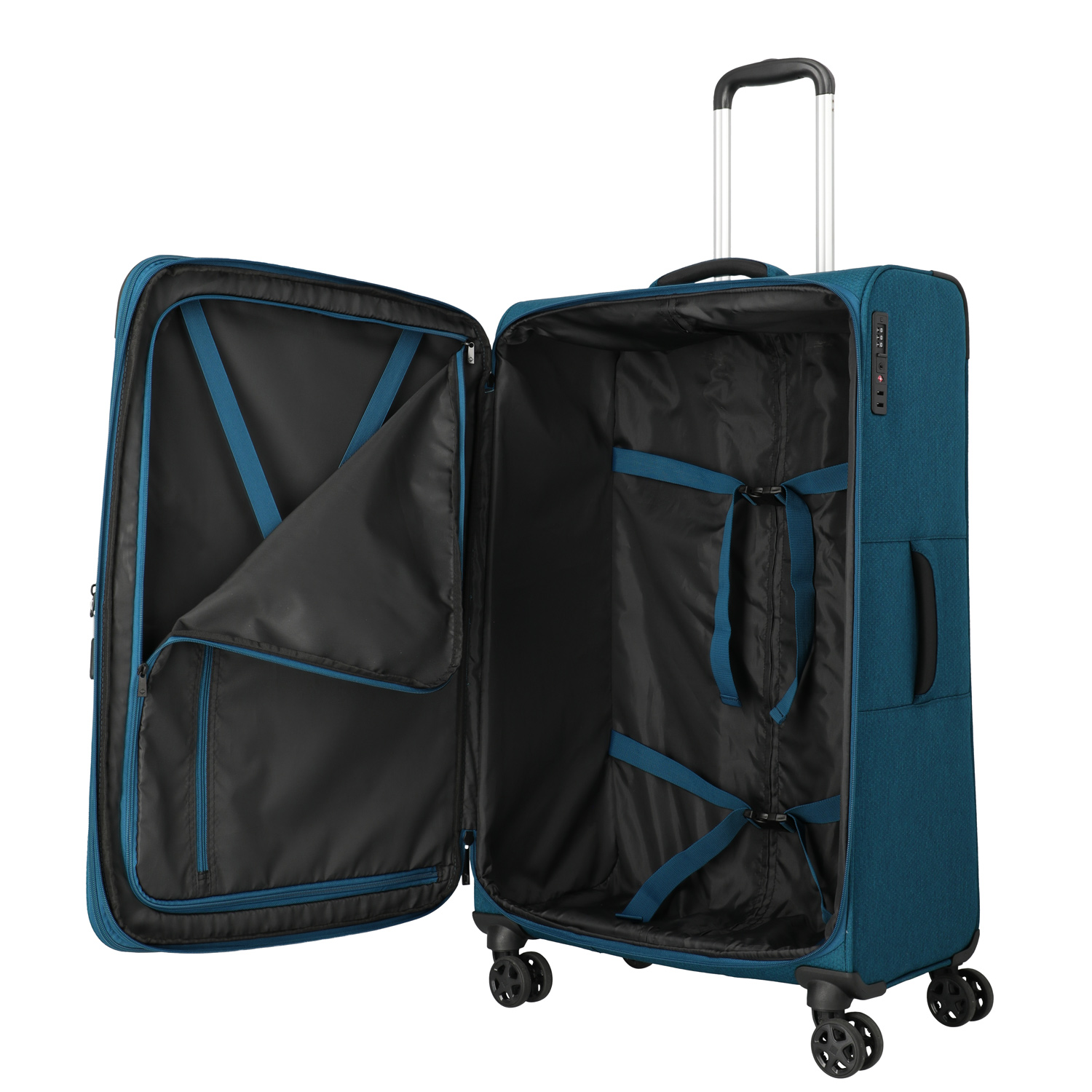 Travelite 4-Rad Trolley L Kick Off petrol Abbildung 3