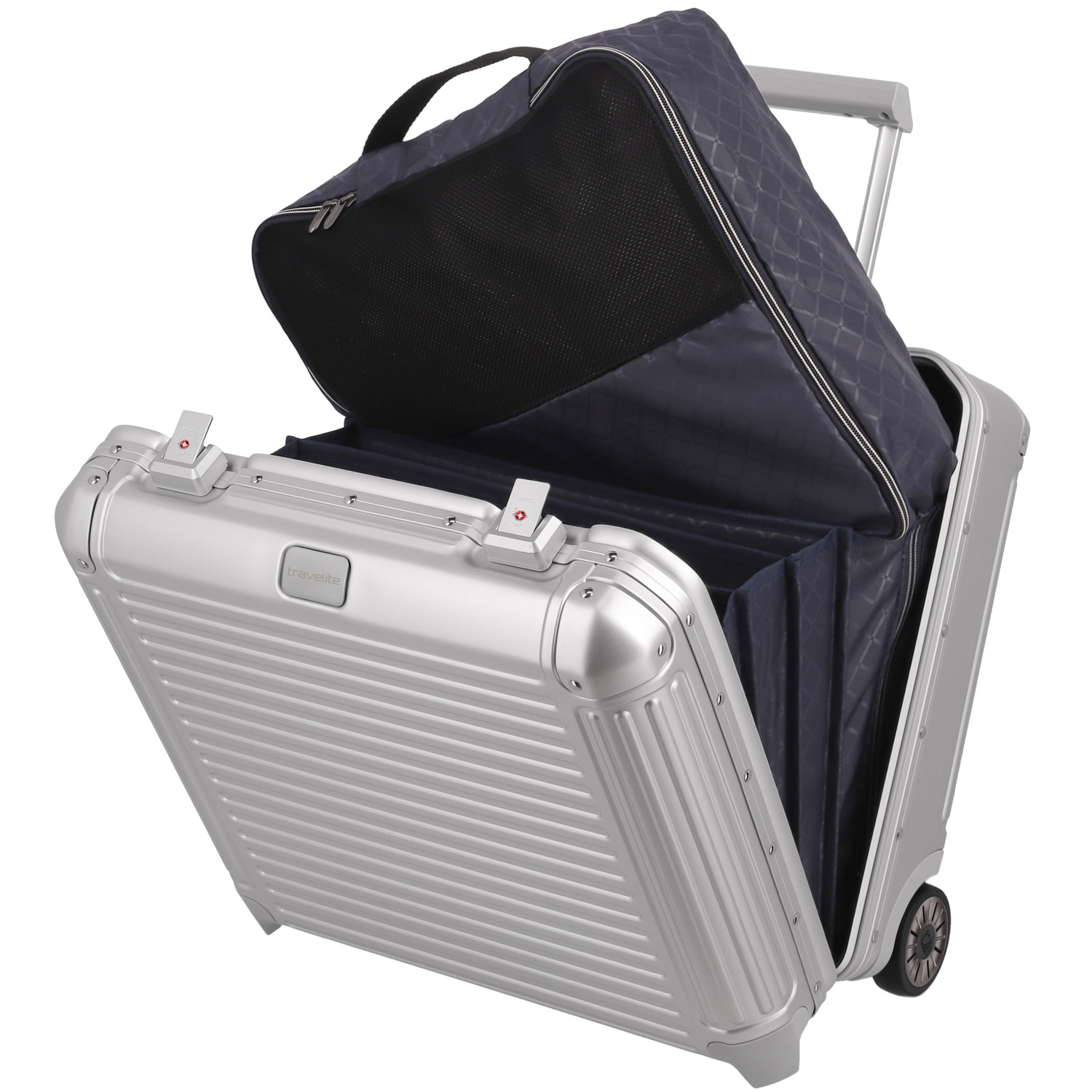 Travelite Business Trolley Aluminium NEXT silber