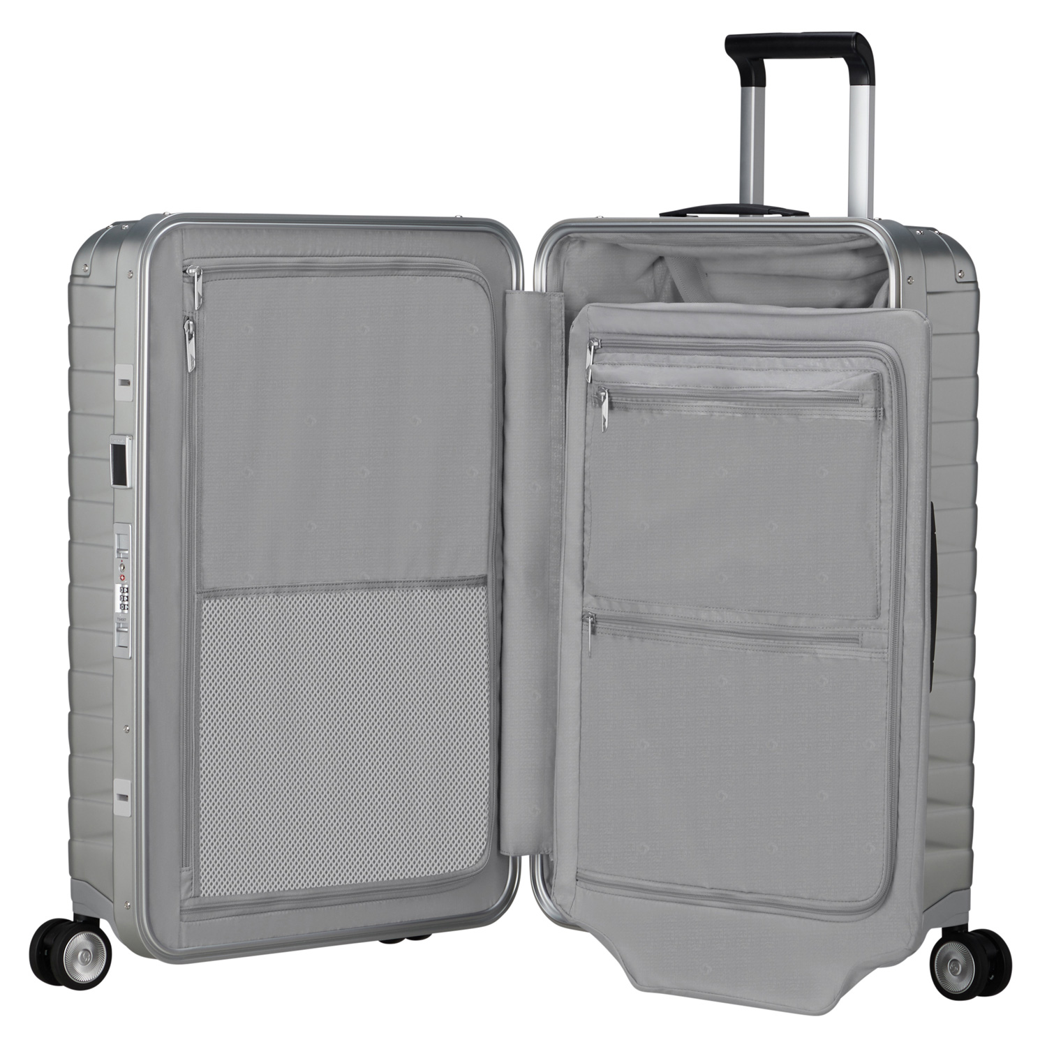 Samsonite 4-Rad Aluminium Trolley 69cm Proxis ALU silber