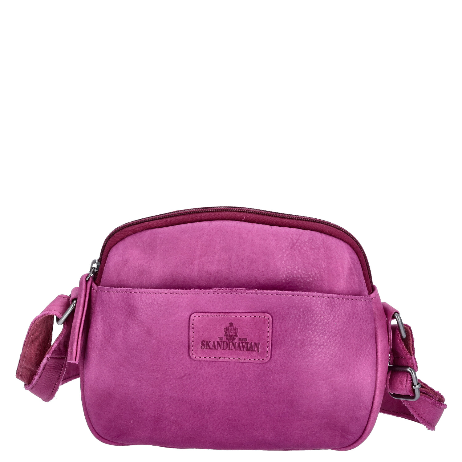 The Skandinavian Brand Damen Leder Umhängetasche  Purple