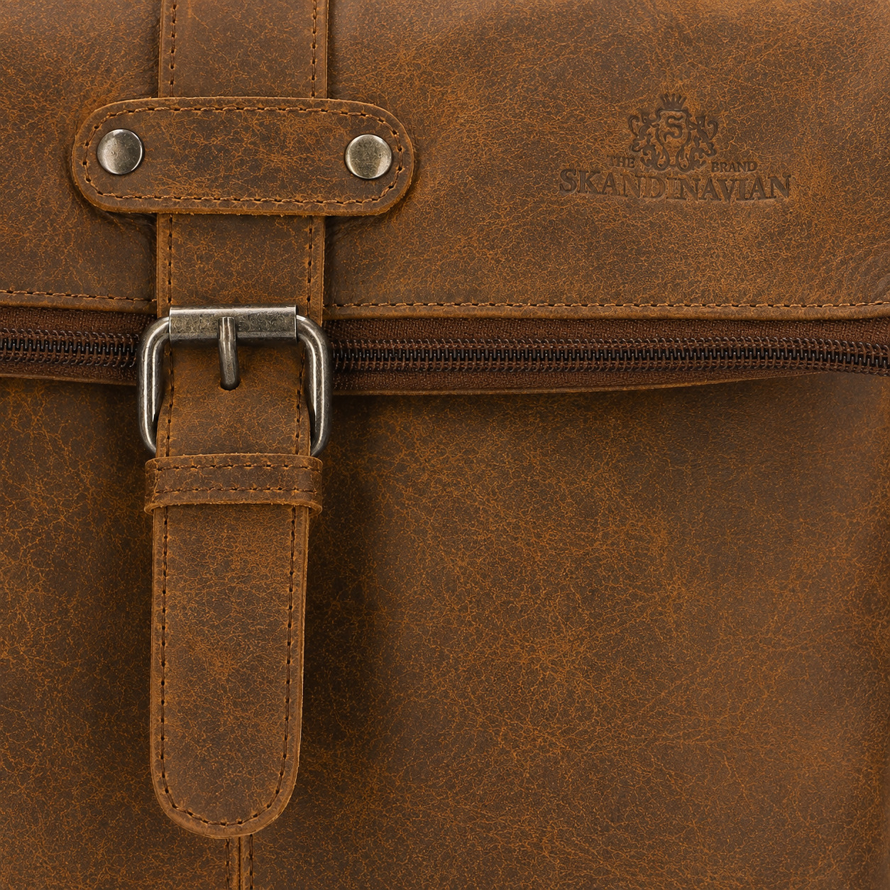 The Skandinavian Brand Leder Rucksack Cognac - Cognac Abbildung 4