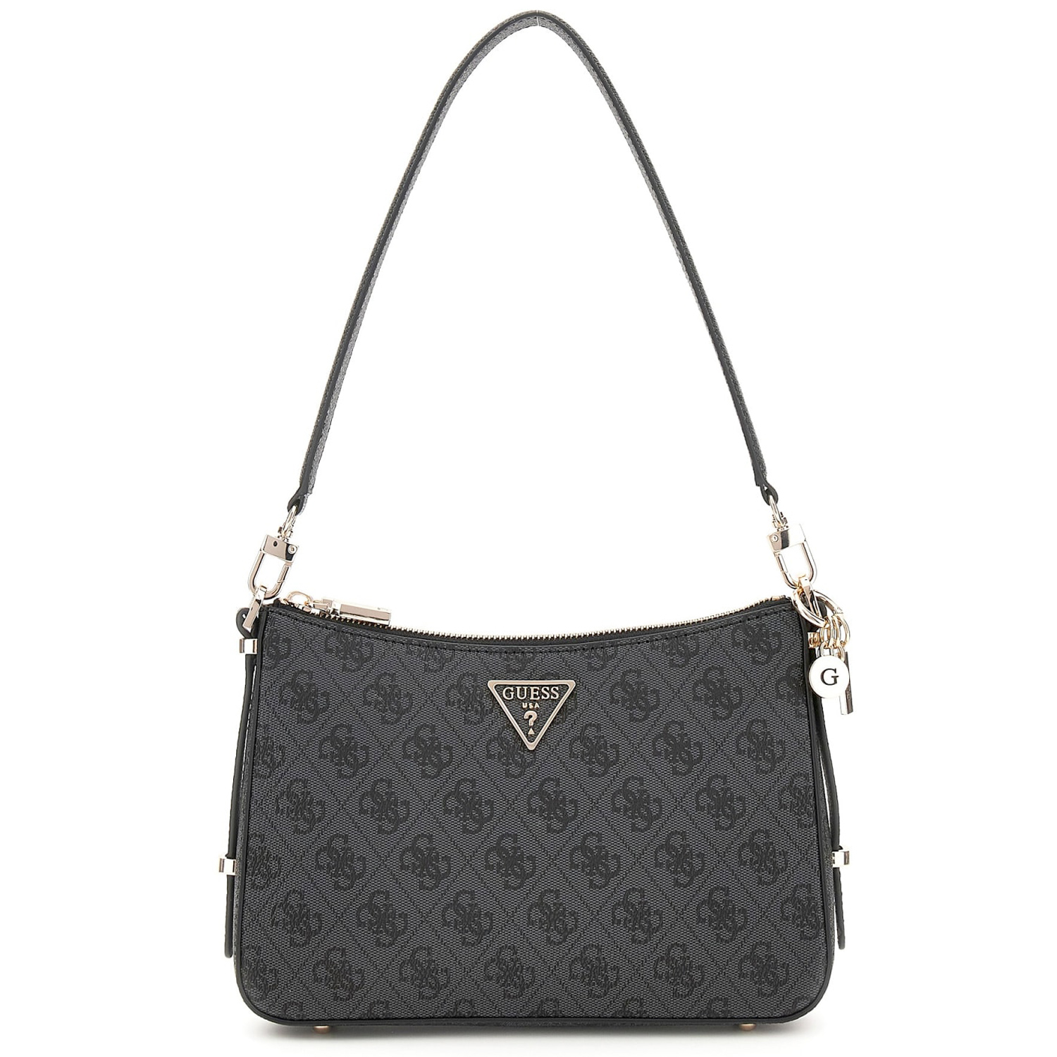 GUESS Damen Schultertasche Eco Erica Coal Logo