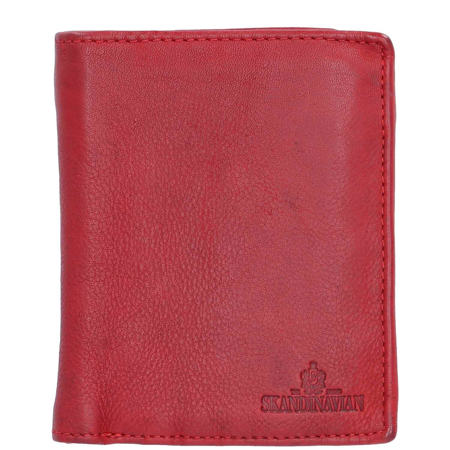 The Skandinavian Brand Mens Wallet Washed Laether rot