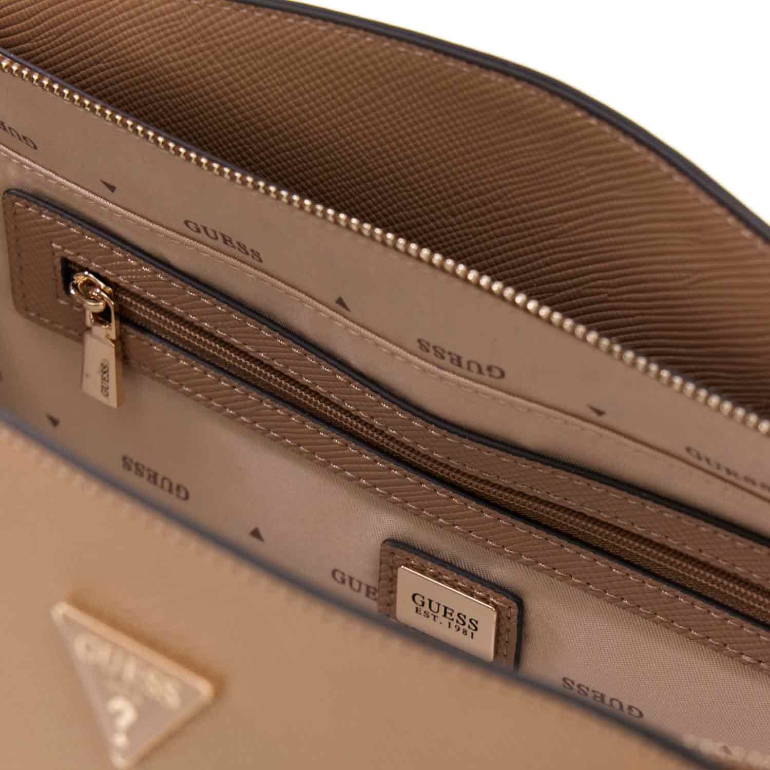 GUESS Handtasche Gilda 3 Comp beige Abbildung 5
