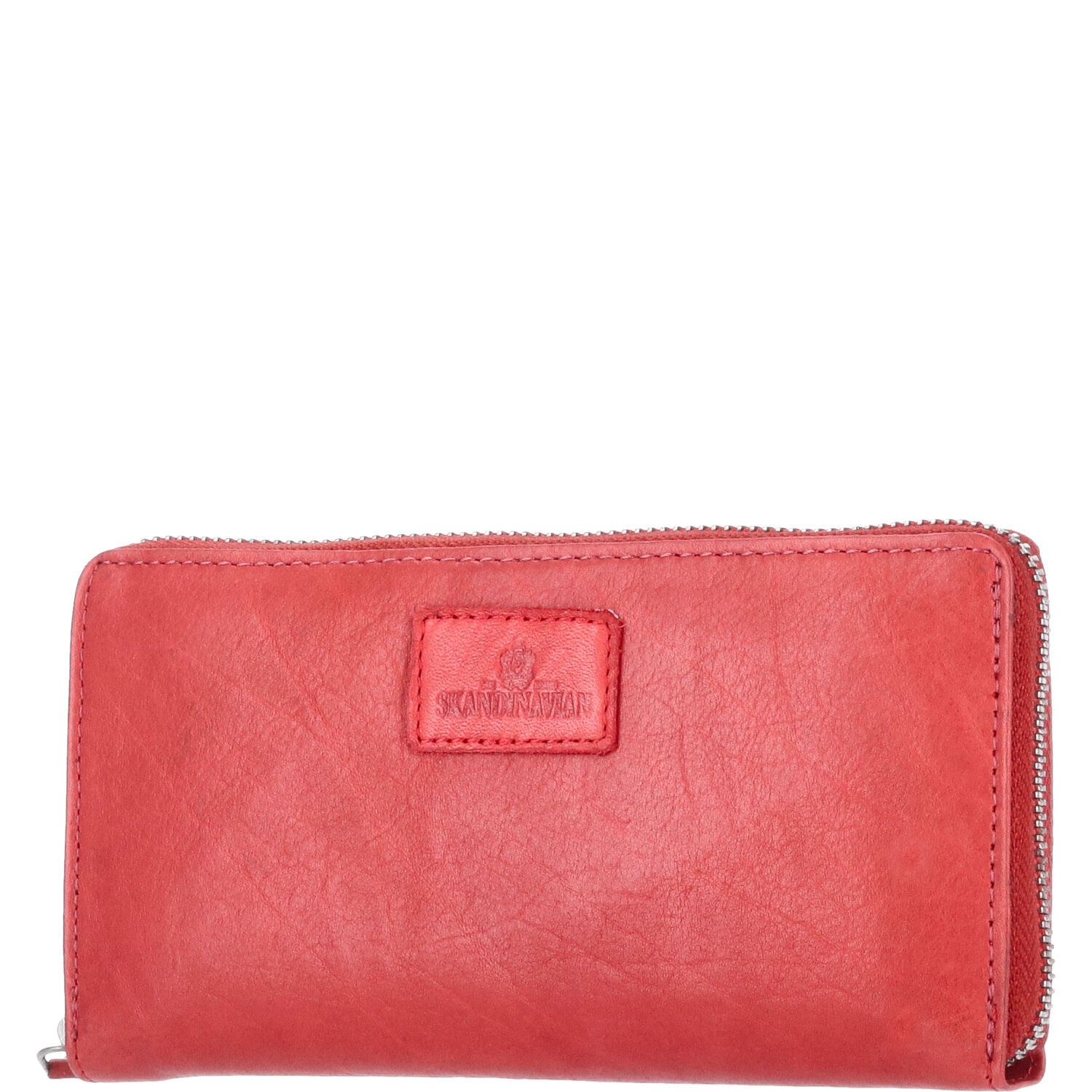 The Skandinavian Brand Lady Zip Wallet Washed Leather rot