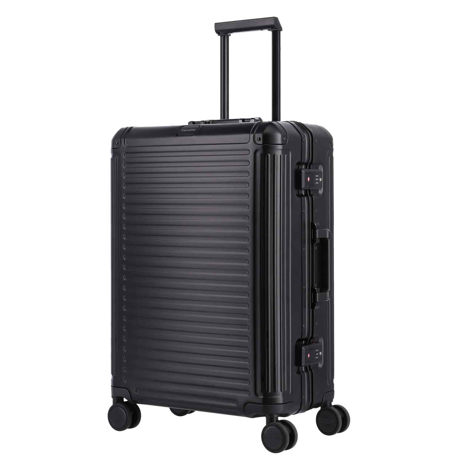 Travelite Aluminium Trolley 4 Rollen M NEXT schwarz