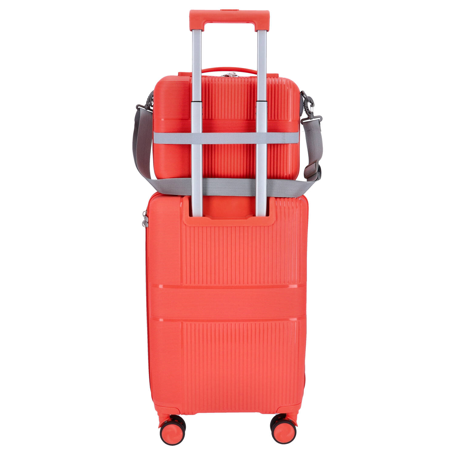 DYX 4 Rollen Trolley 4er Set  S/M/L/Beauty Case Rom orange Abbildung 6