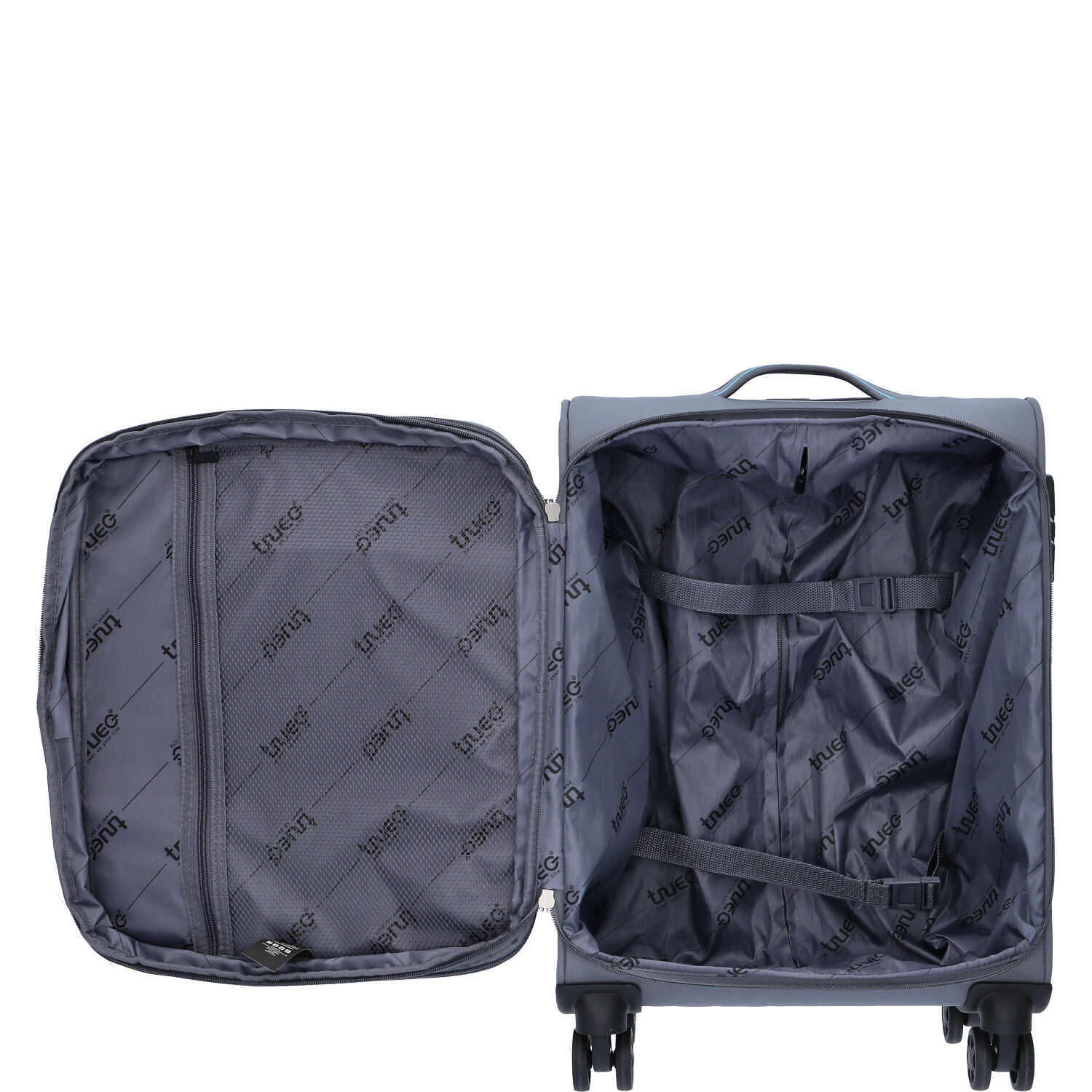 TheTrueC 4-Rad Trolley 55cm  Grey-Blue Palma grey