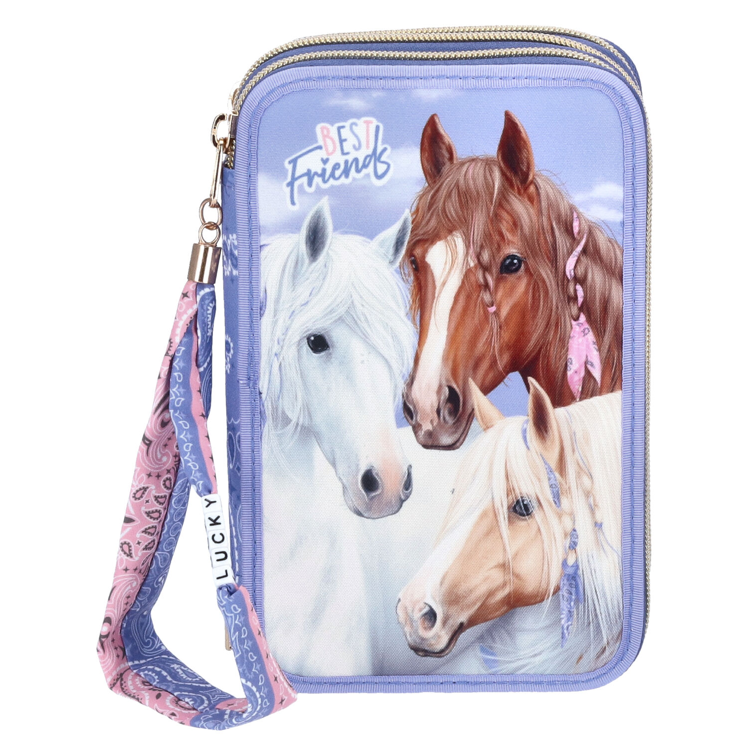 Depesche 3-Fach Federtasche Miss Melody BANDANA lila