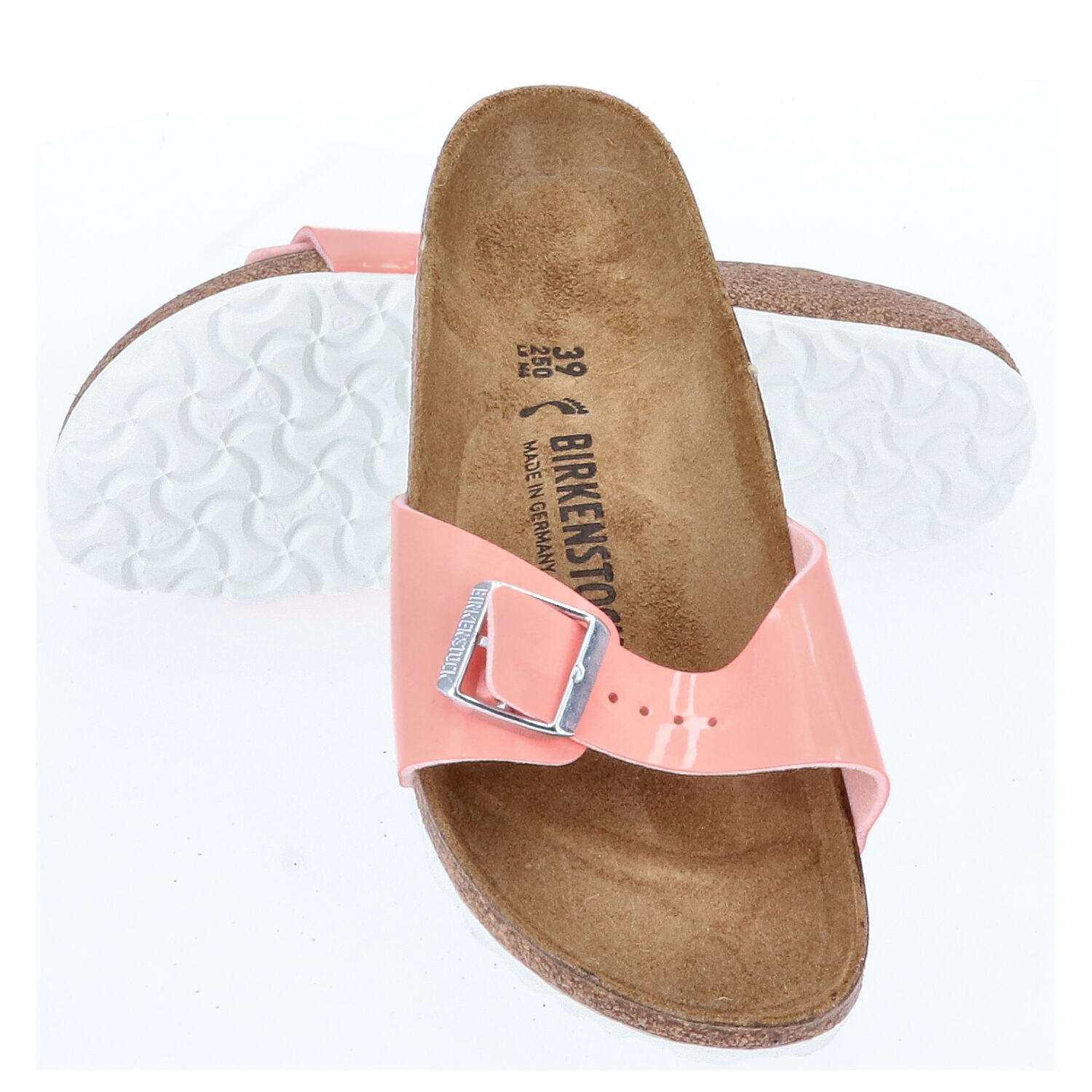 Birkenstock Sandalen Größe 39 Madrid BS Patent Coral Peach  