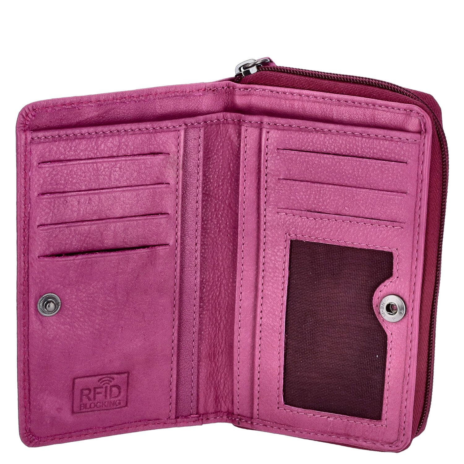 The Skandinavian Brand Damen Leder Geldbörse  fuchsia Abbildung 4 The Skandinavian Brand Damen Leder Geldbörse  fuchsia Abbildung 4