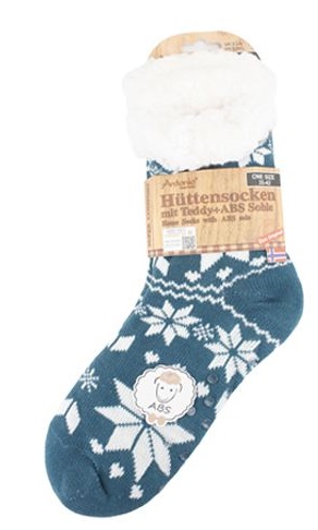 Antonio Hüttensocken mit ABS Sohle Größe 35-42  . Abbildung 1