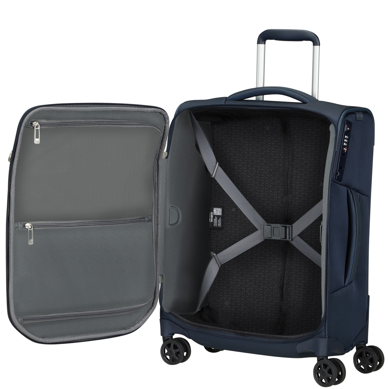 Samsonite Trolley mit 4 Rollen 55cm Strict Respark midnight blue