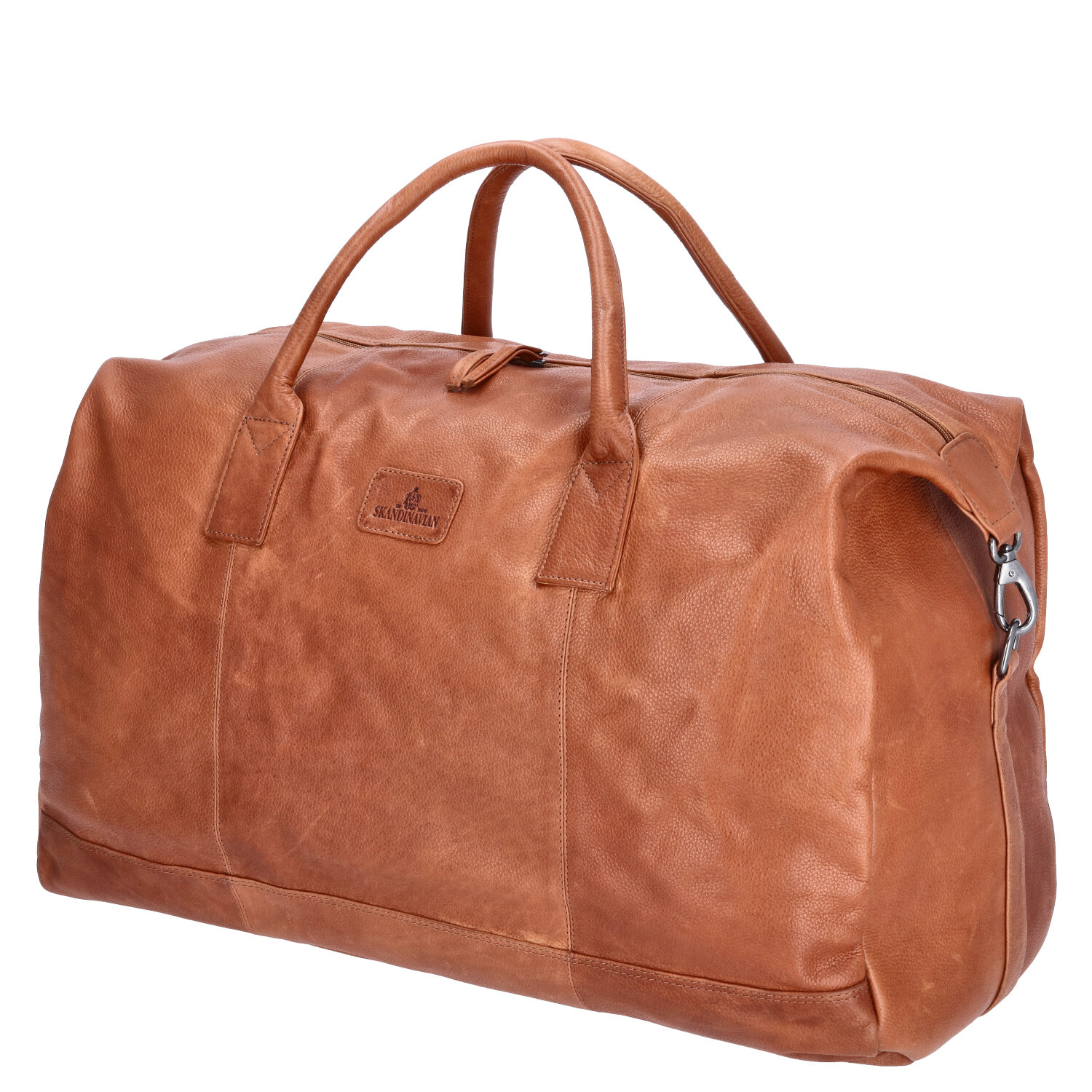 The Skandinavian Brand Leder Weekender Reisetasche  Camel