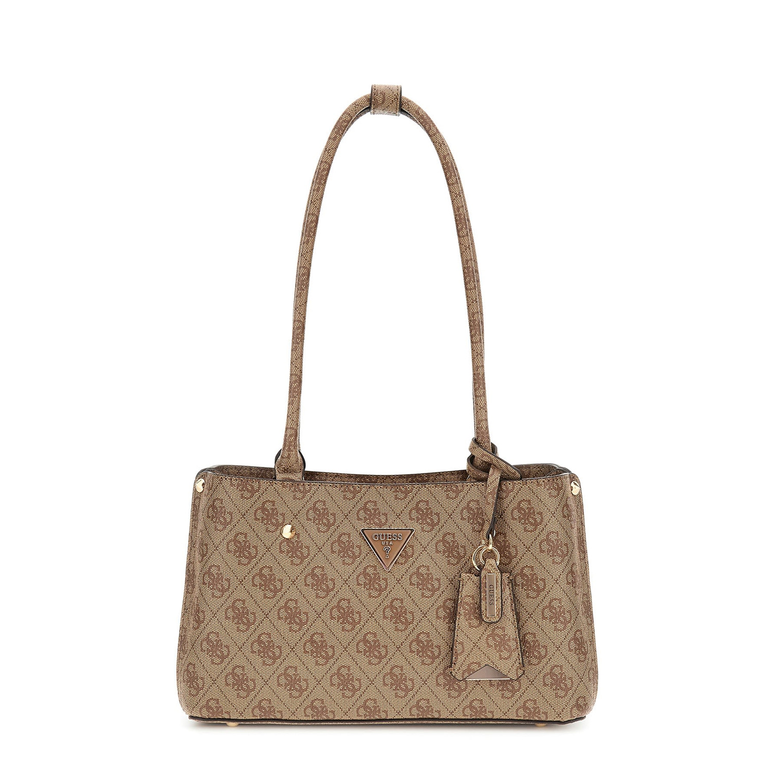 GUESS Damen Schultertasche Meridian II Latte Logo Abbildung 1