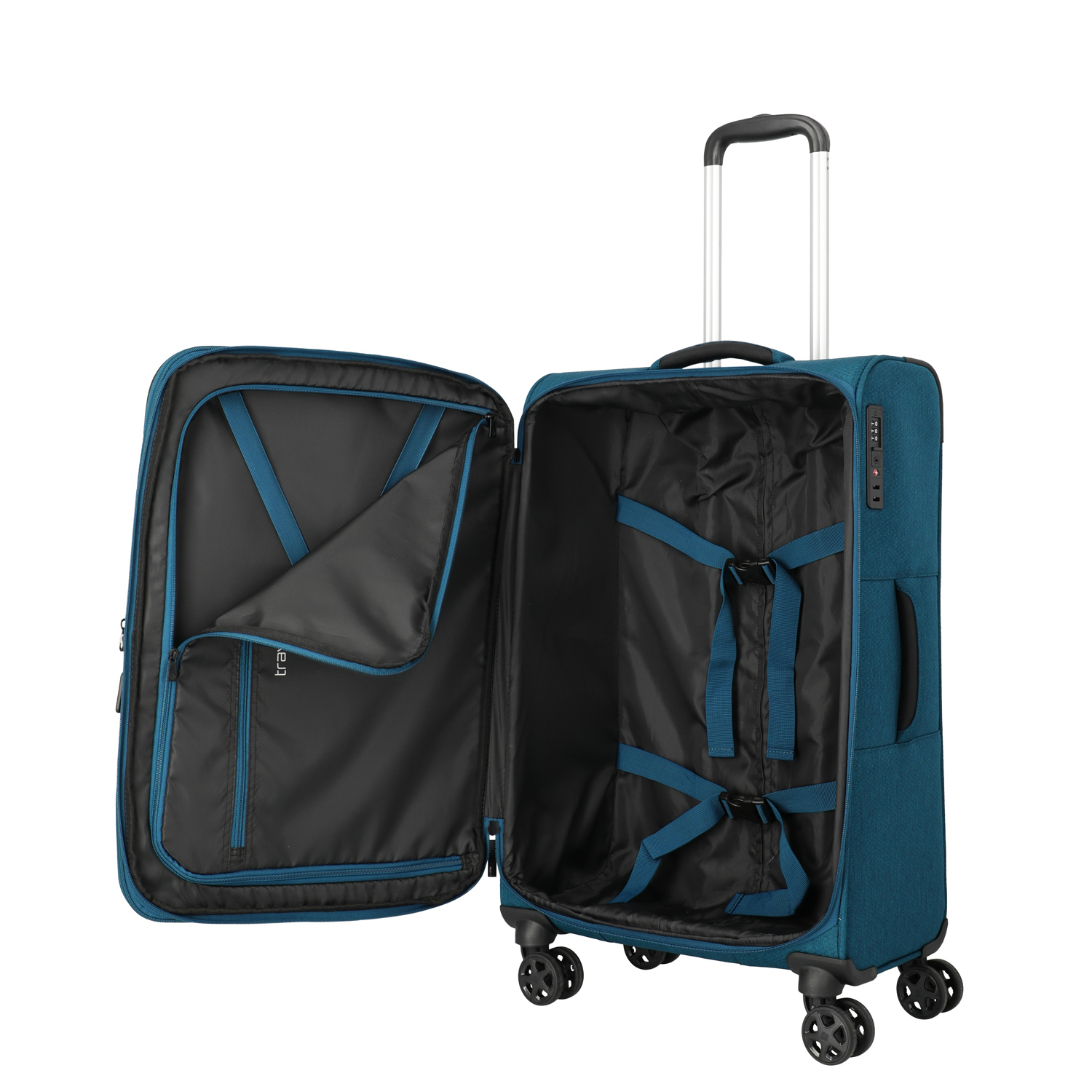 Travelite 4-Rad Trolley M Kick Off petrol Abbildung 3
