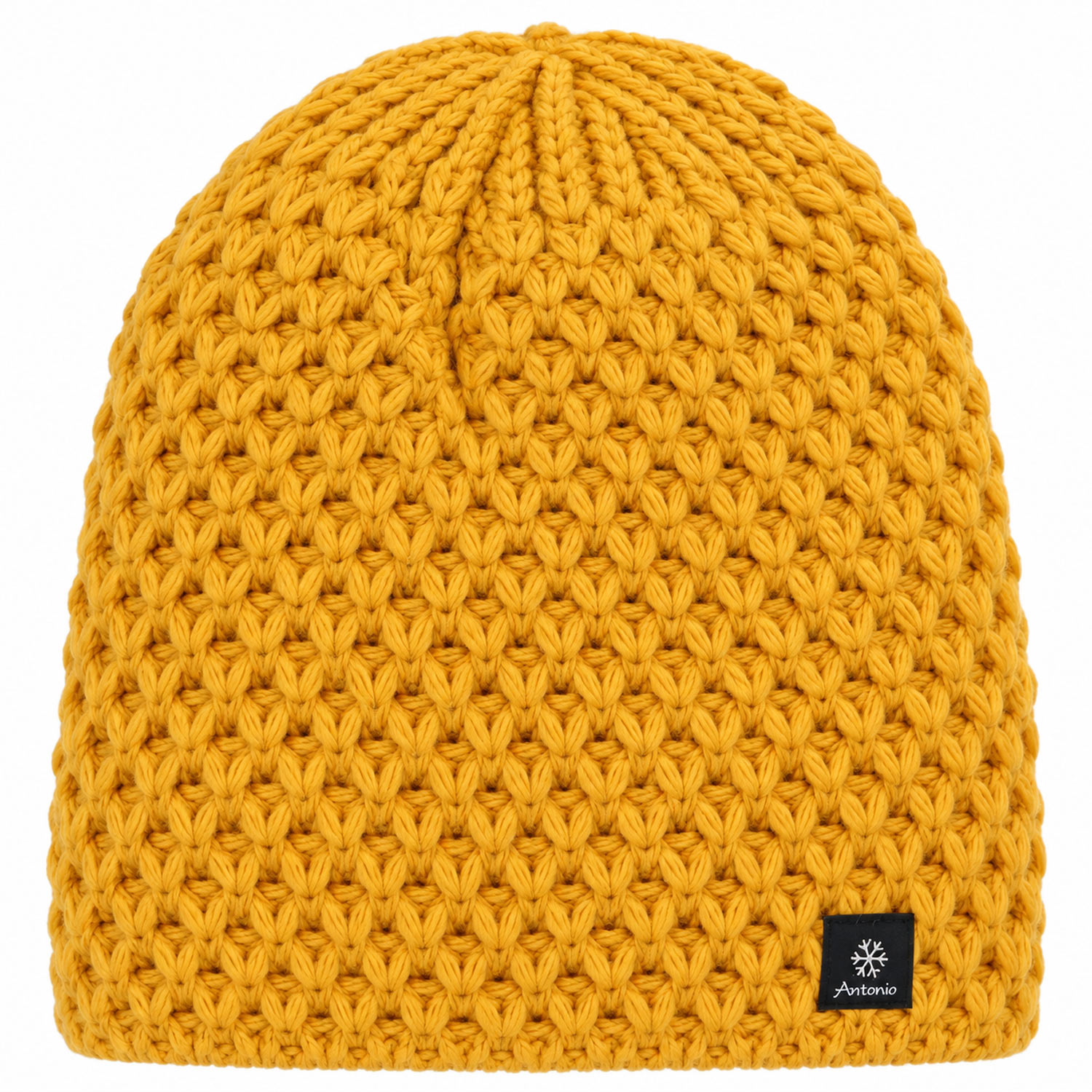 Antonio Damen Winter Strickmütze Beanie - yellow Abbildung 1