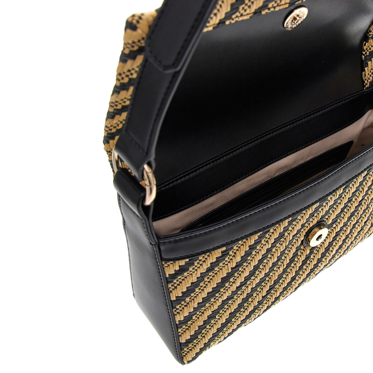 GUESS Schultertasche Simona natural/black Abbildung 3 GUESS Schultertasche Simona natural/black Abbildung 3