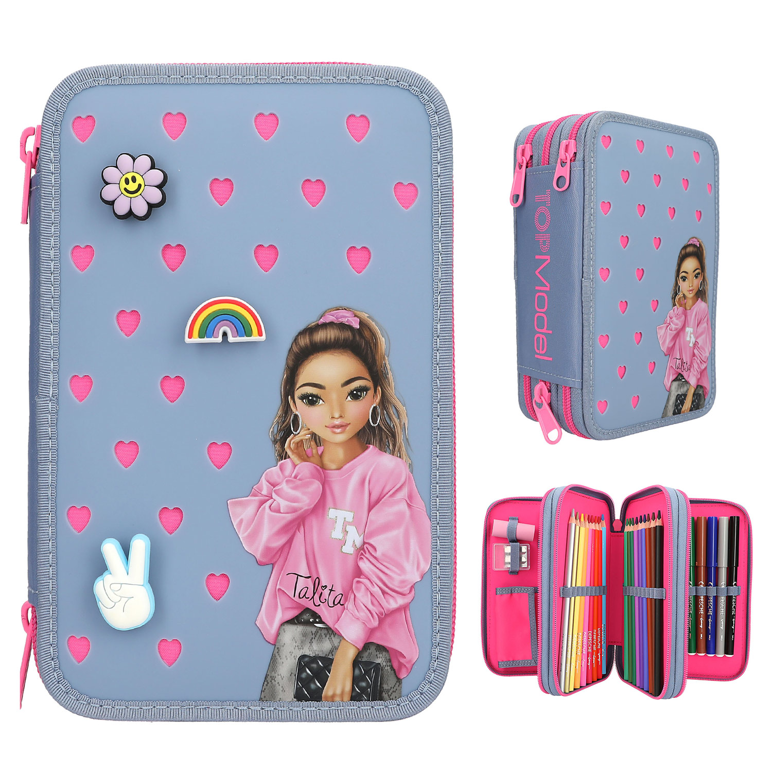 Depesche 3-Fach Federtasche TOPModel mittelblau Abbildung 4