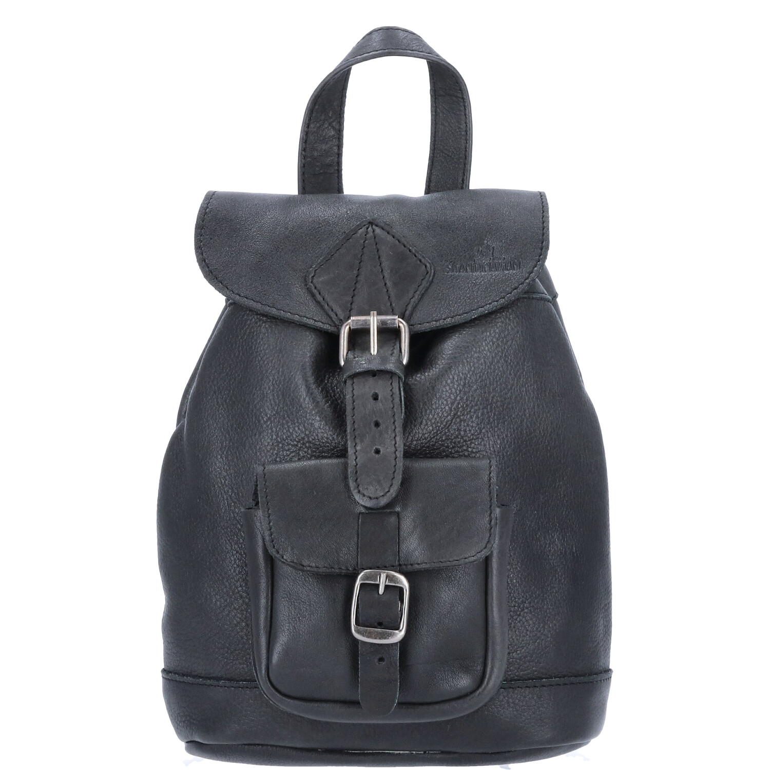 The Skandinavian Brand Damen Lederrucksack mini Style  schwarz