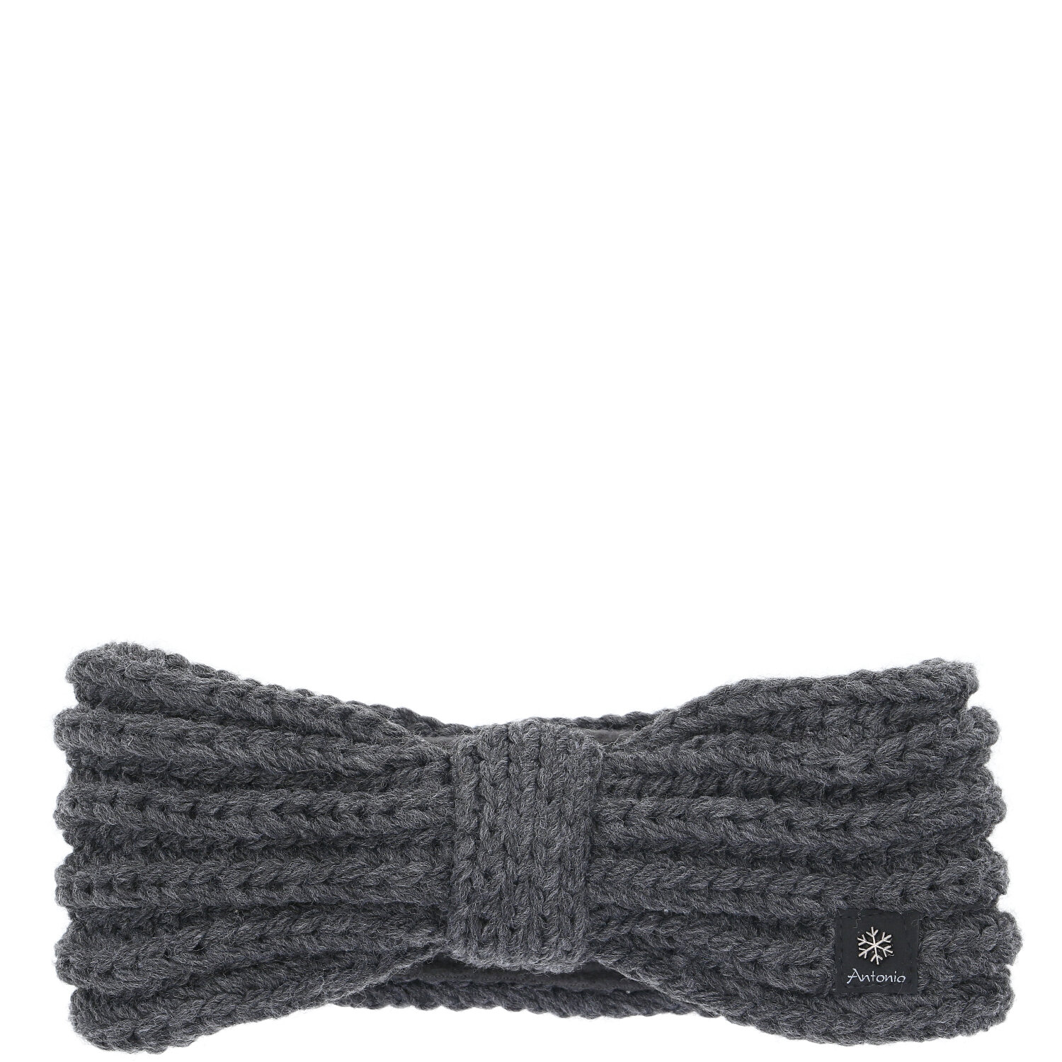 Antonio Damen Strick Stirnband mit Fleece  dark grey