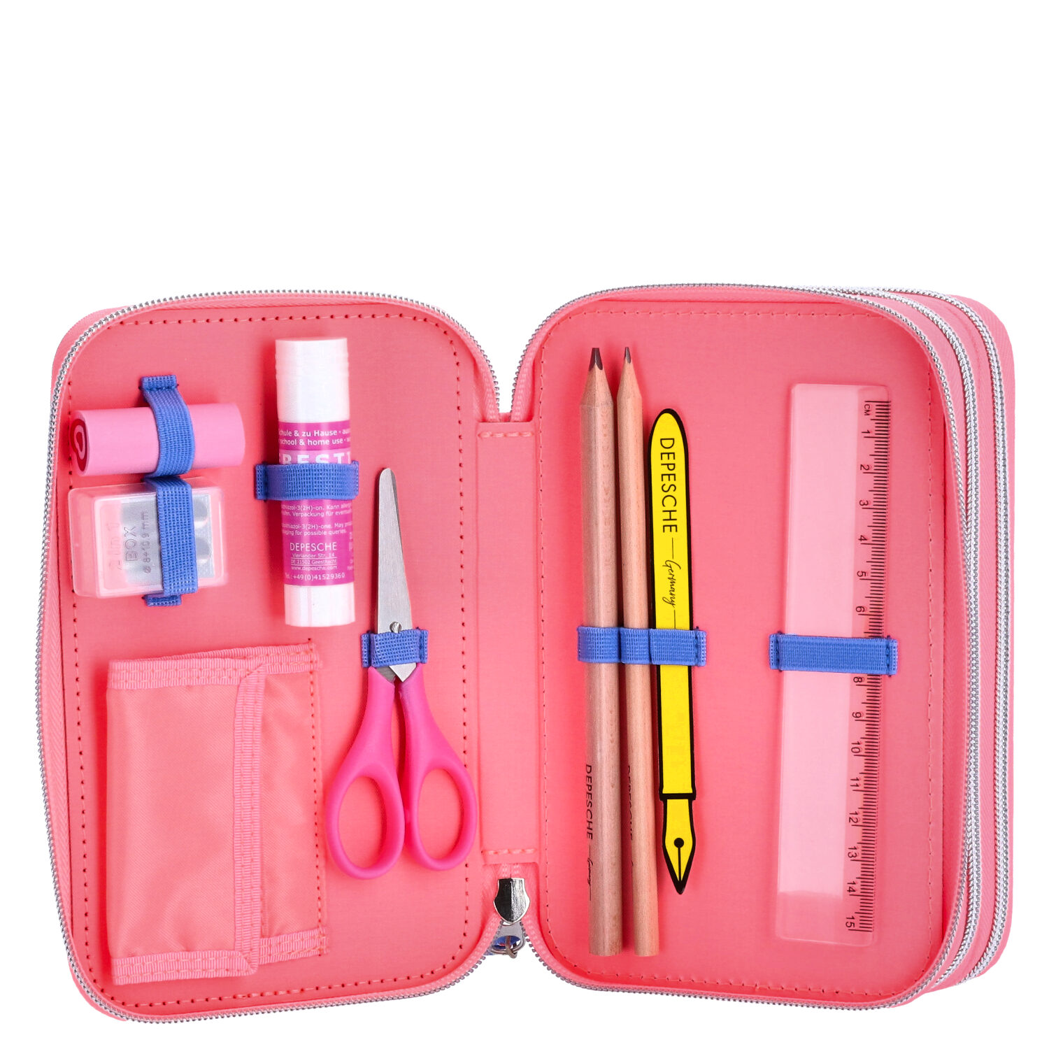 Depesche 3-Fach Federtasche mit Wendepailletten TOPModel 80-Rot Abbildung 5