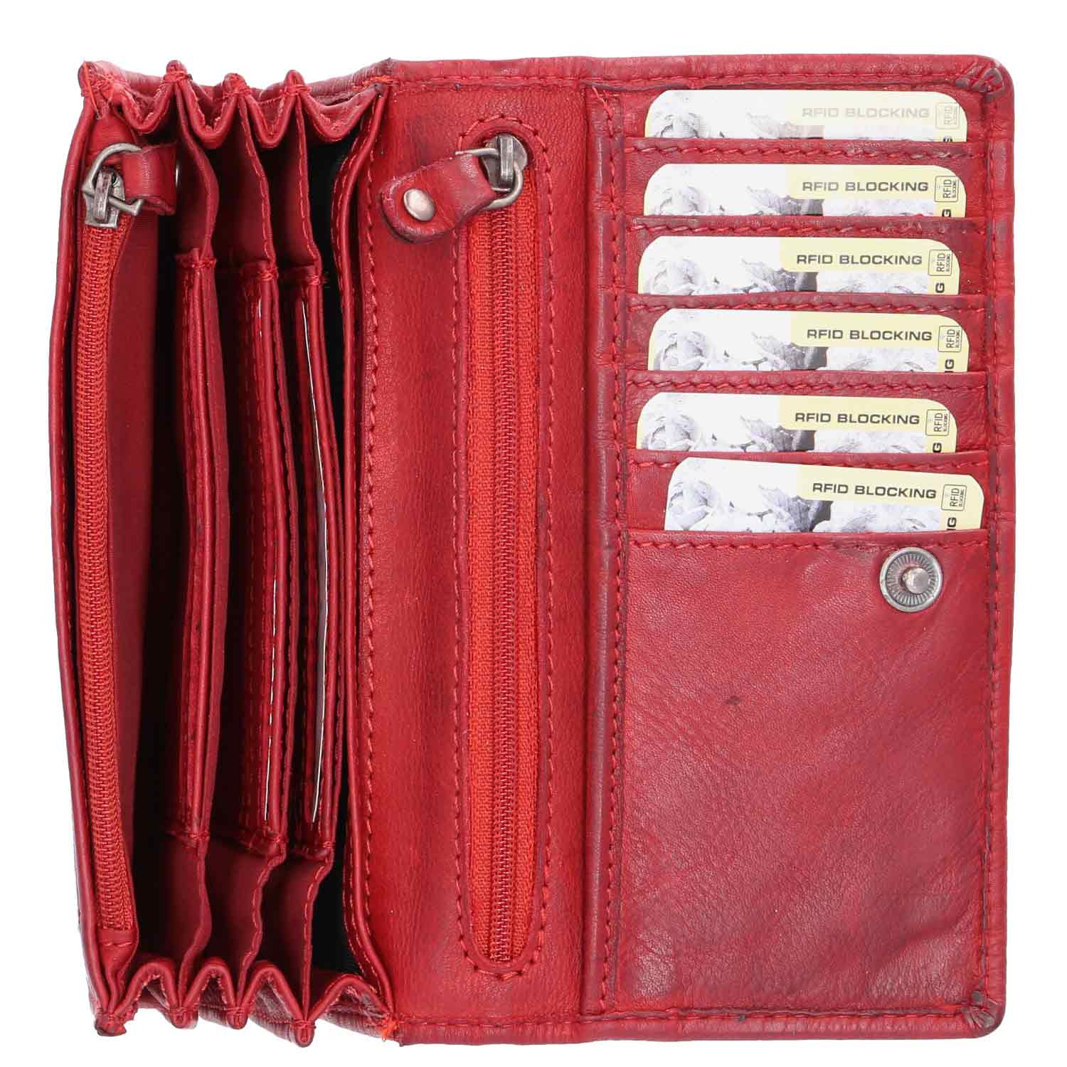 The Skandinavian Brand Lady Wallet Wahsed Leather rot