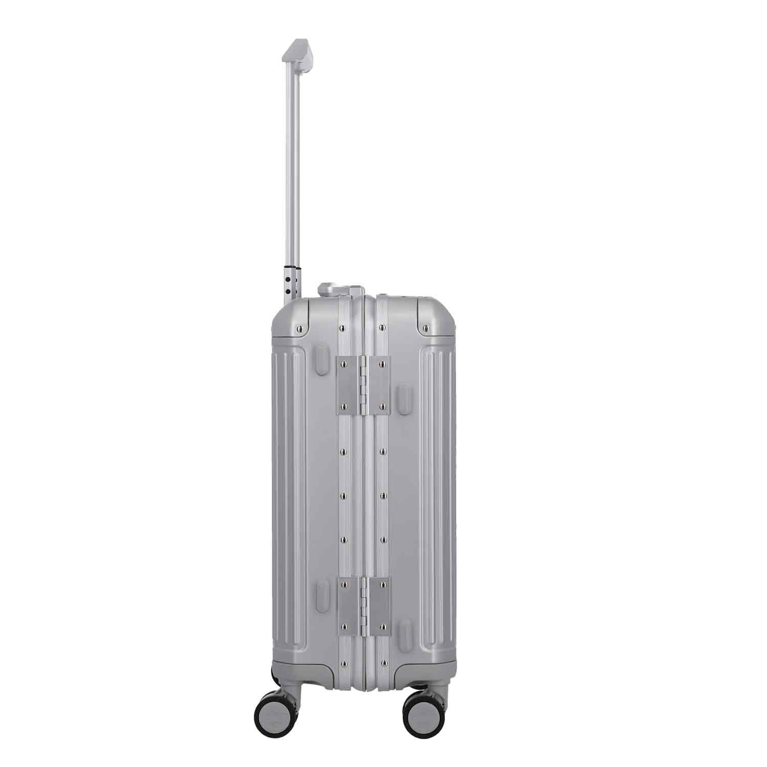 Travelite Aluminium Trolley 4 Rollen S NEXT silber