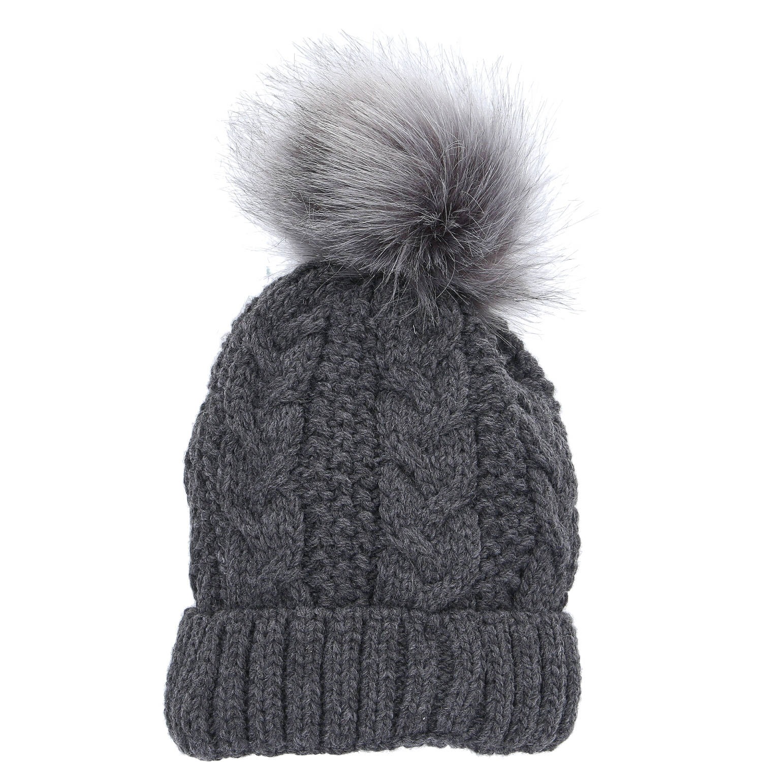 Antonio Damen Strick Mütze Beanie  dark grey Abbildung 2 Antonio Damen Strick Mütze Beanie  dark grey Abbildung 2