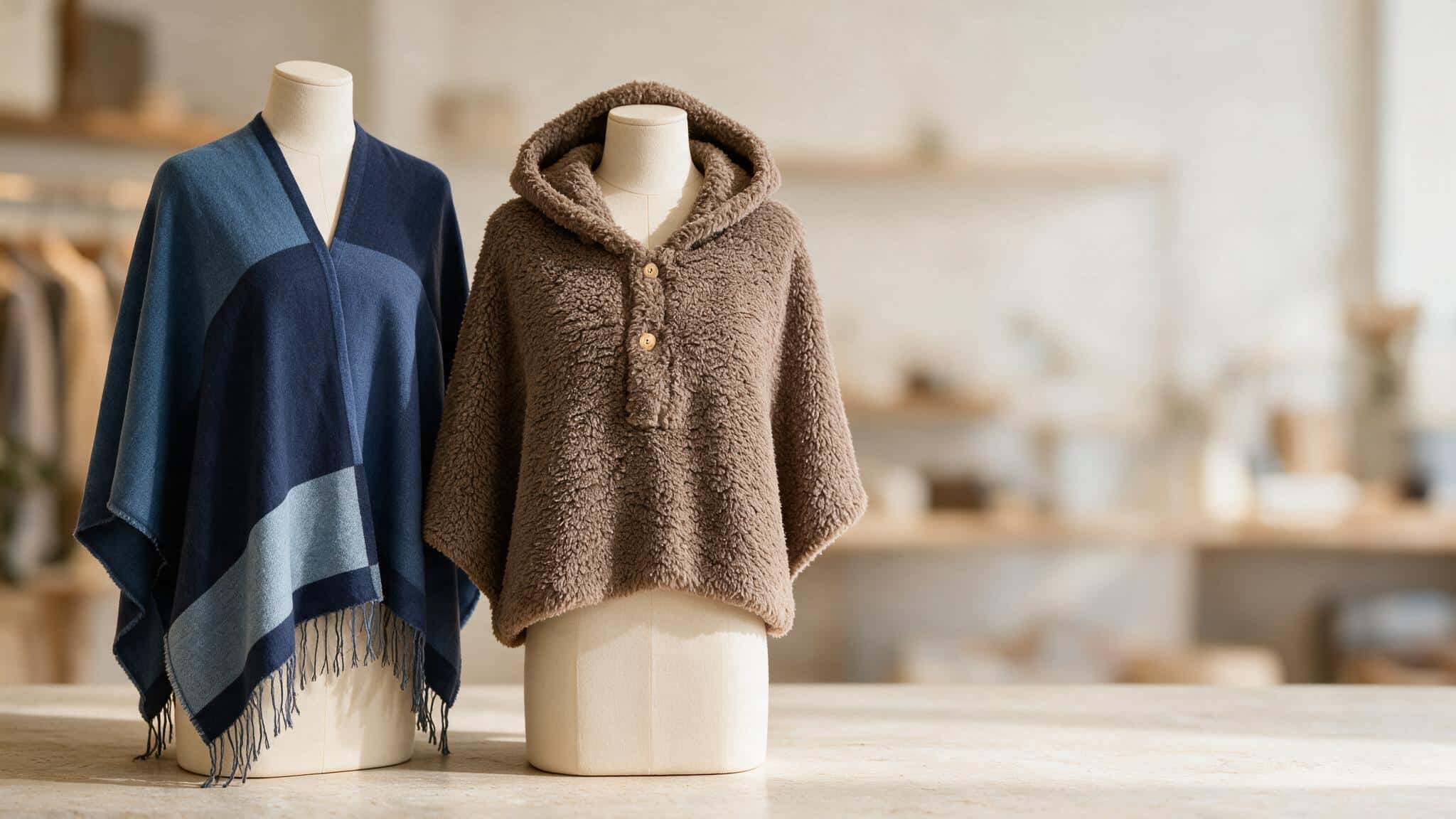 Ponchos für gemütliche Outfits an kühlen Tagen