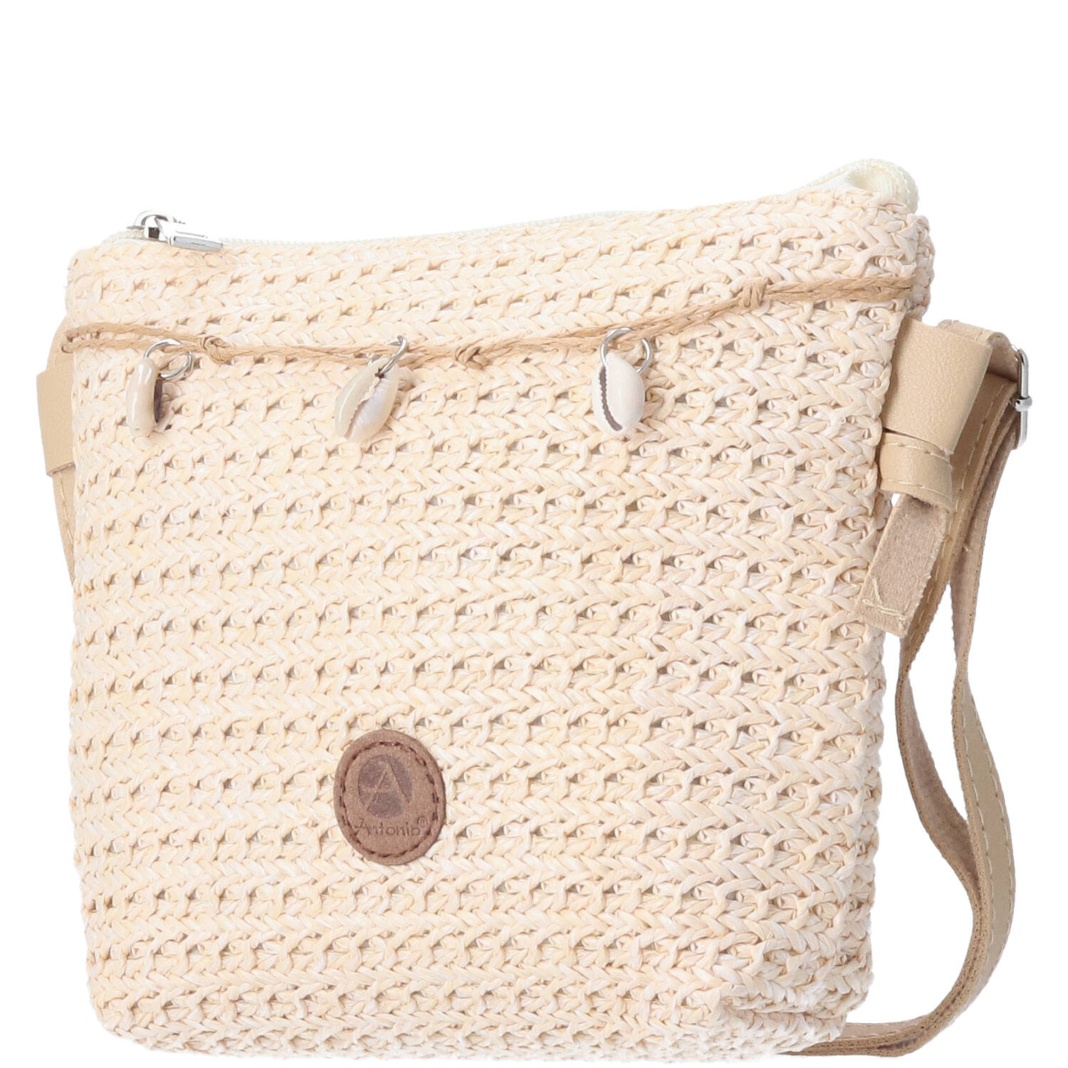 Antonio Damen Bast Tasche XS  beige