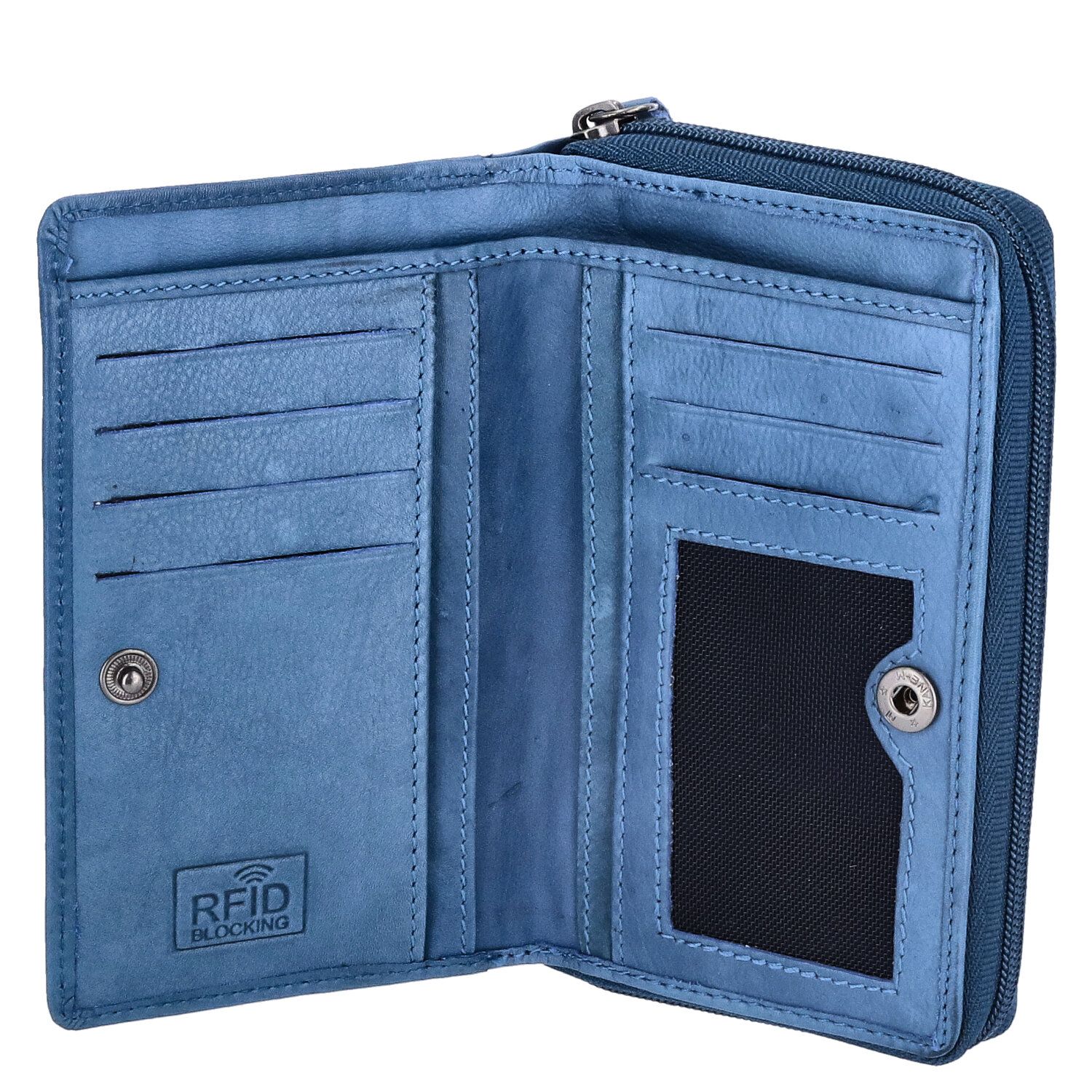 The Skandinavian Brand Damen Leder Geldbörse  blau Abbildung 4