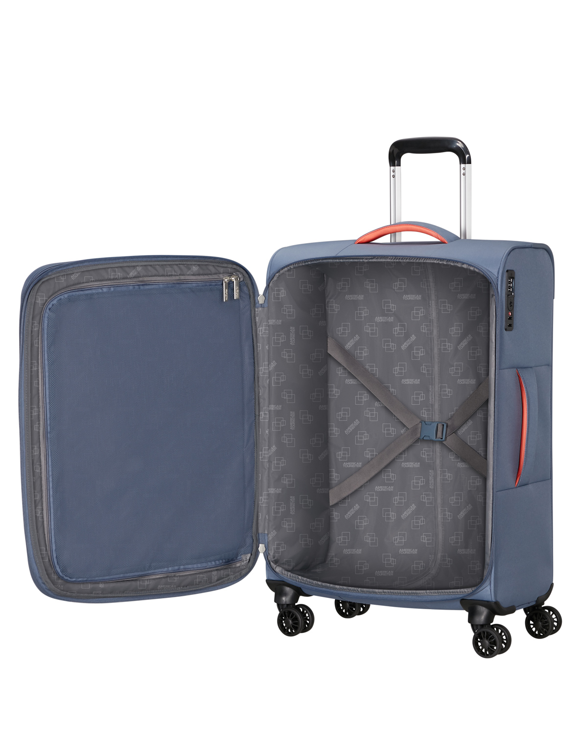 American Tourister Trolley mit 4 Rollen 67 cm Cloudrider stone Blue Abbildung 6