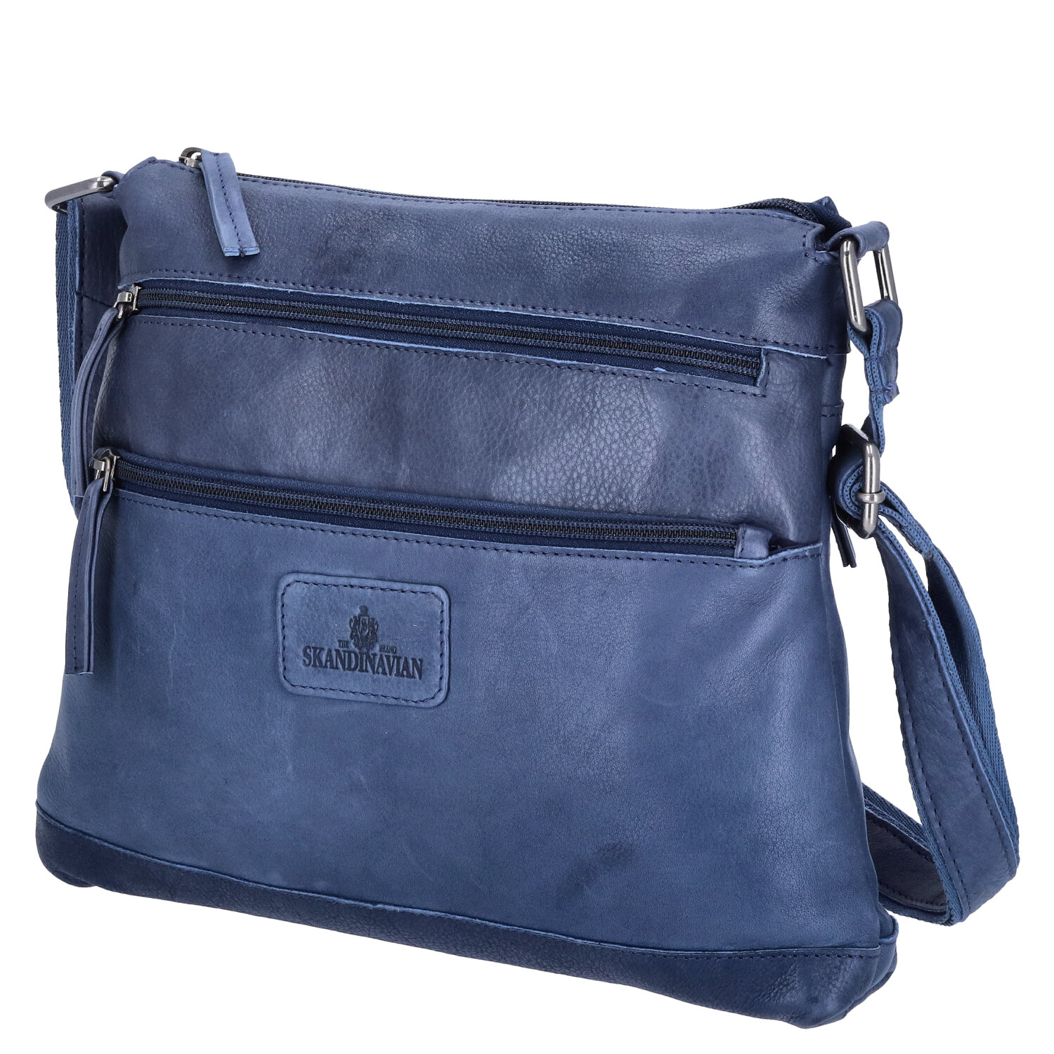 The Skandinavian Brand Leder Umhängetasche  Blue