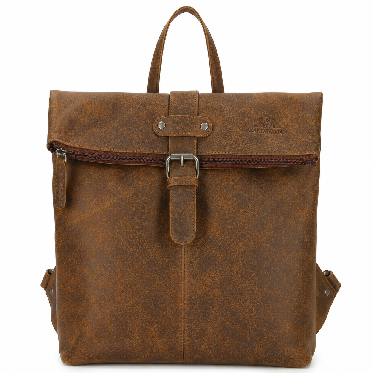 The Skandinavian Brand Leder Rucksack Cognac - Cognac Abbildung 6