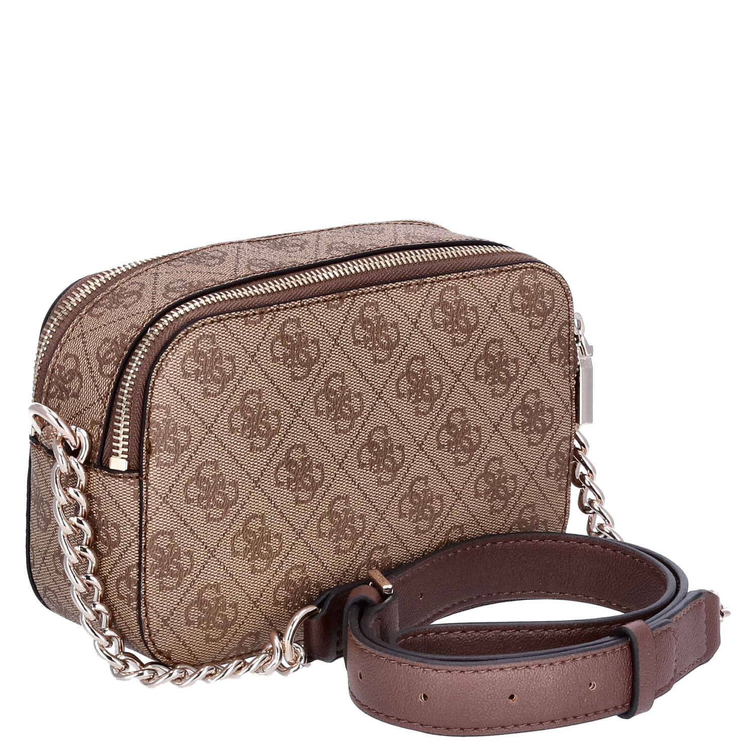 GUESS Damen Umhängetasche Noreen Latte Logo/Brown