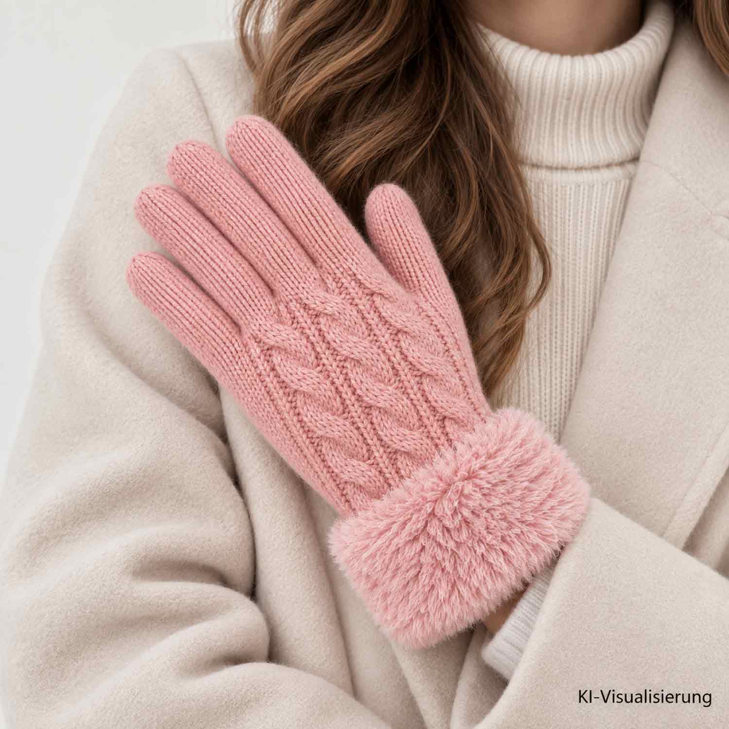 Antonio Kuschelige Damenhandschuhe mit Innenfutter - rose Abbildung 2