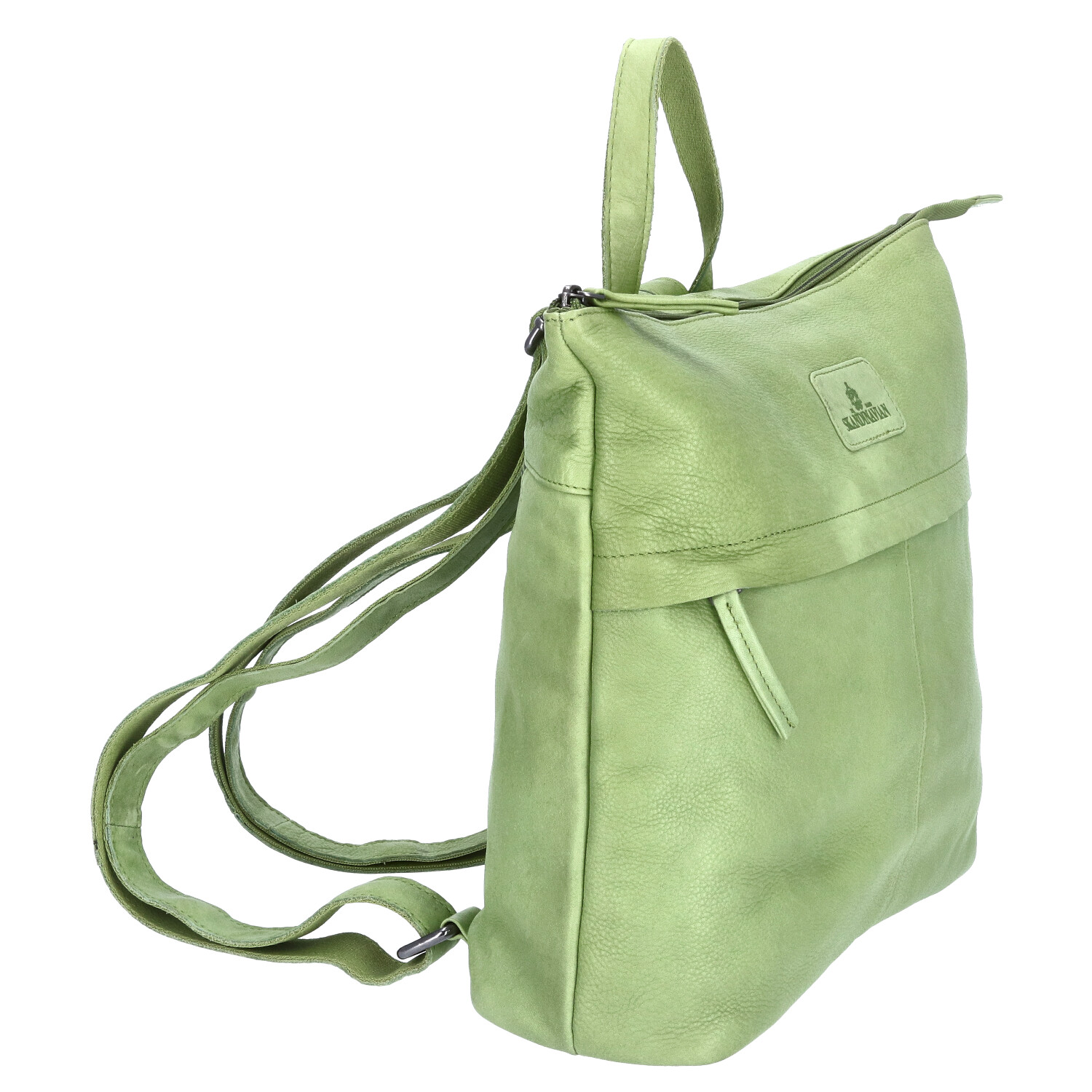 The Skandinavian Brand Damen Leder Rucksack - Green Abbildung 3