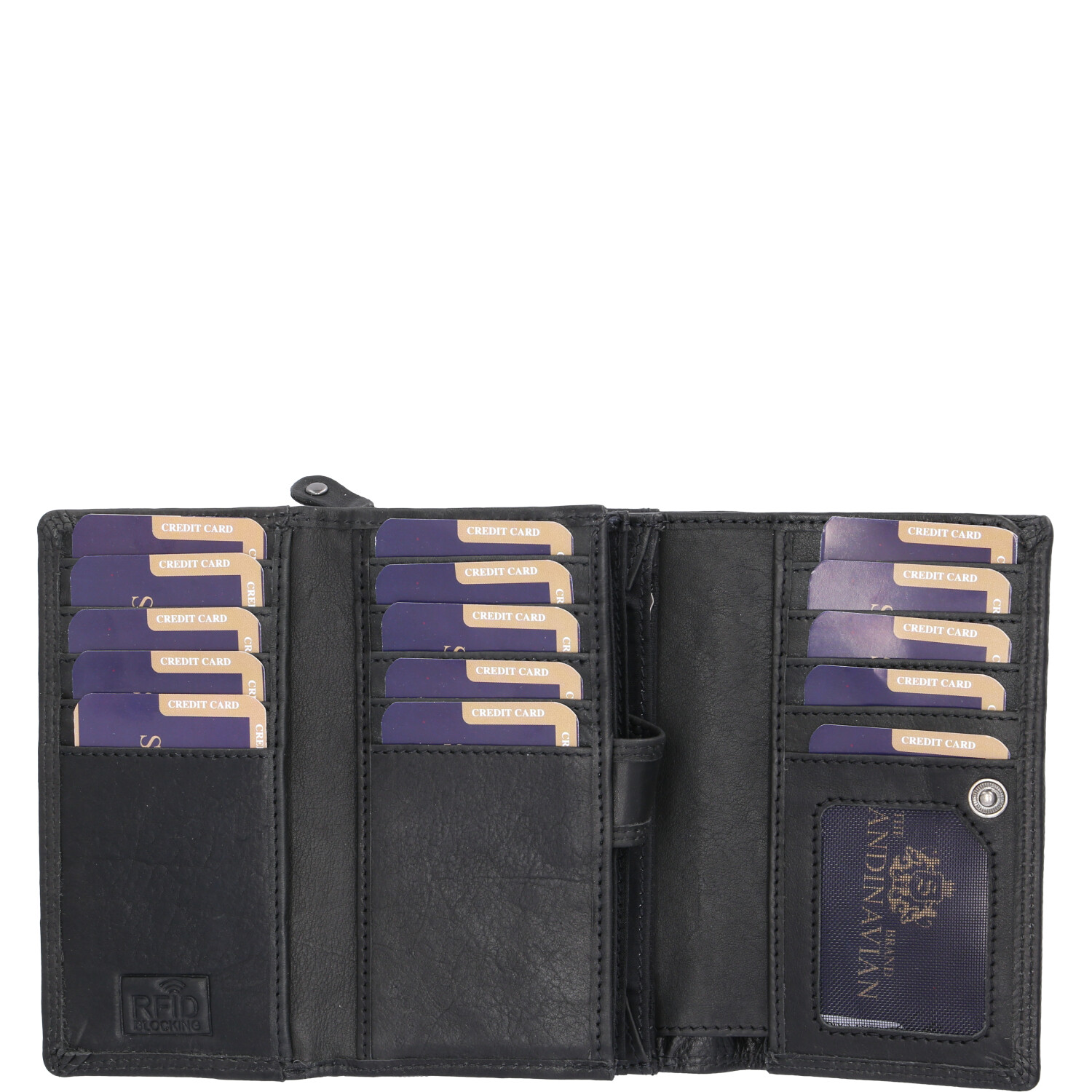 The Skandinavian Brand Leder Geldbörse  schwarz Abbildung 3