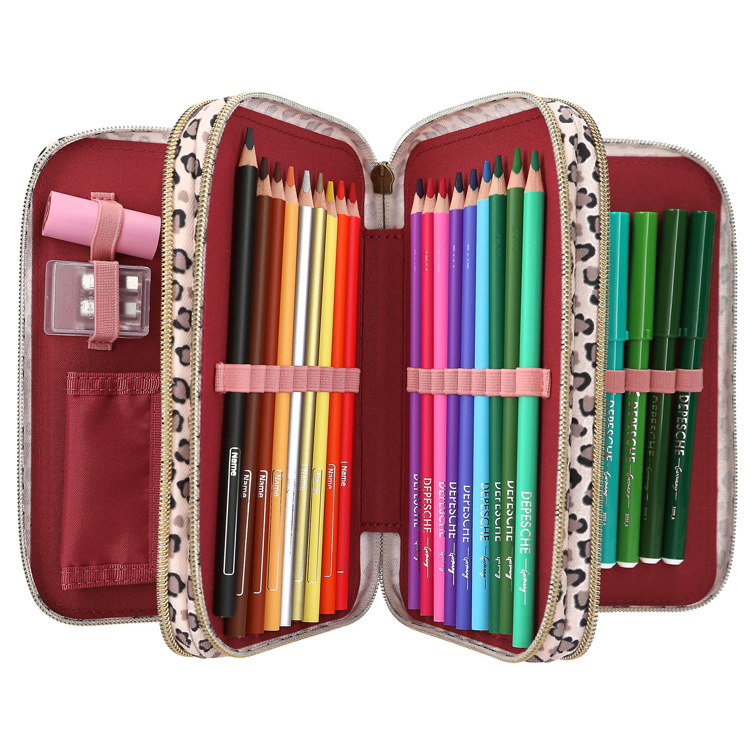 Depesche 3-Fach Federtasche LEOHEART pink Abbildung 6