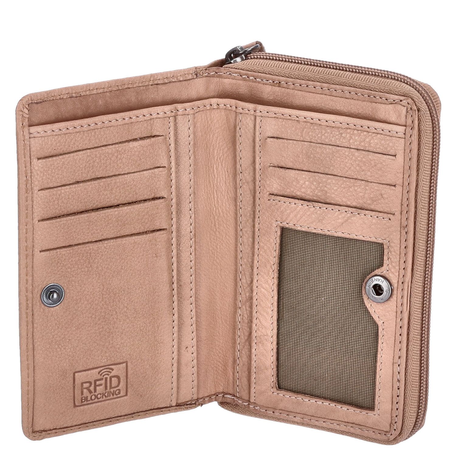 The Skandinavian Brand Damen Leder Geldbörse  beige Abbildung 4